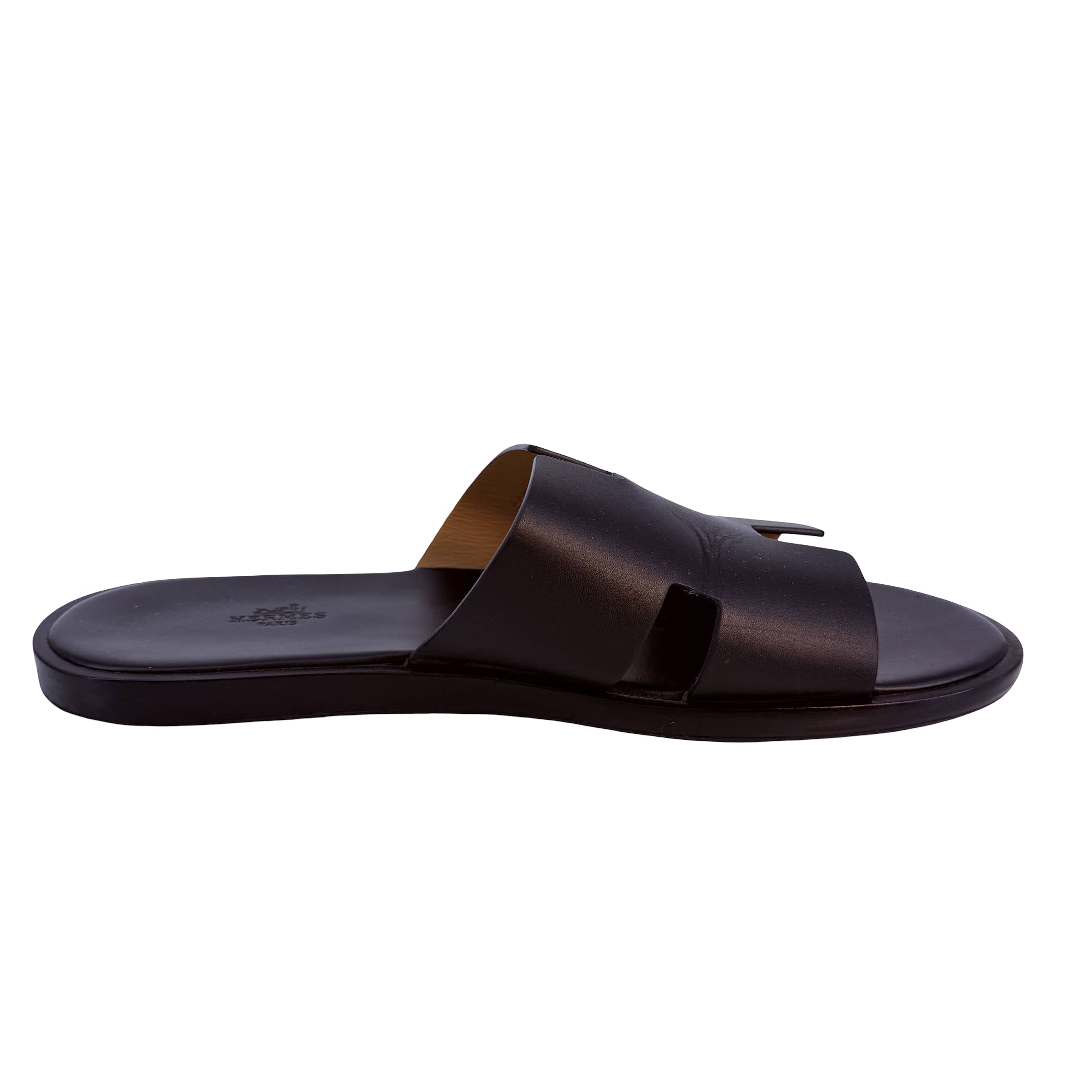 Hermès Izmir Sandale Gr. 41-42 Schwarz Leder