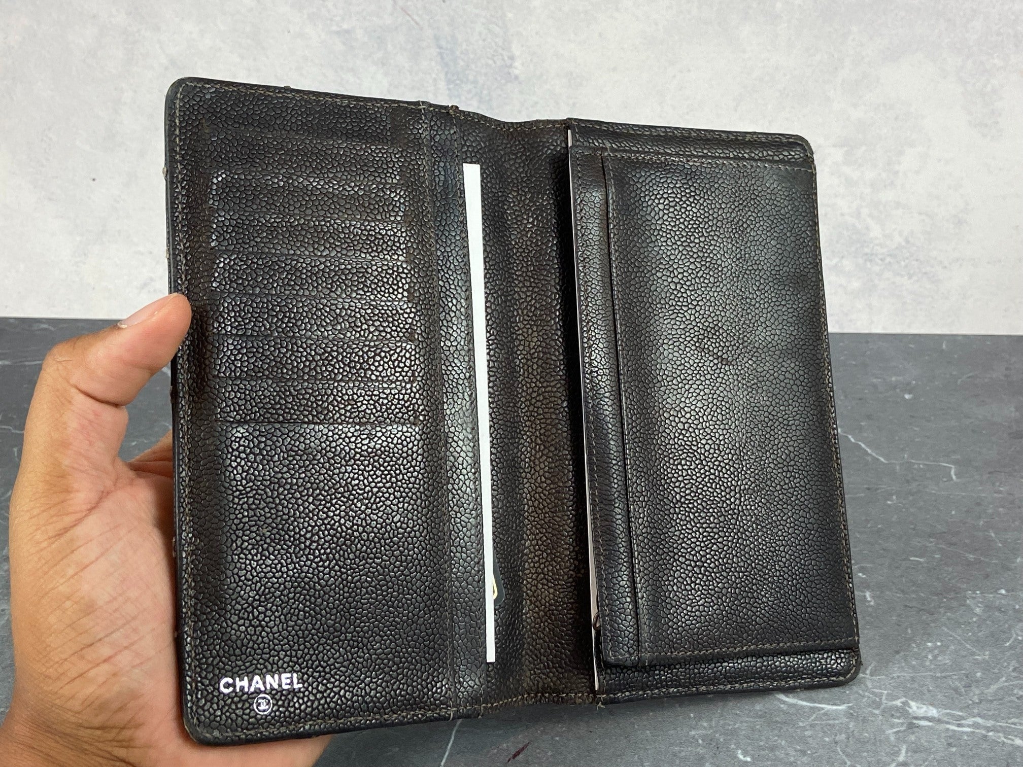 Chanel Matelasse CC Long Wallet Black