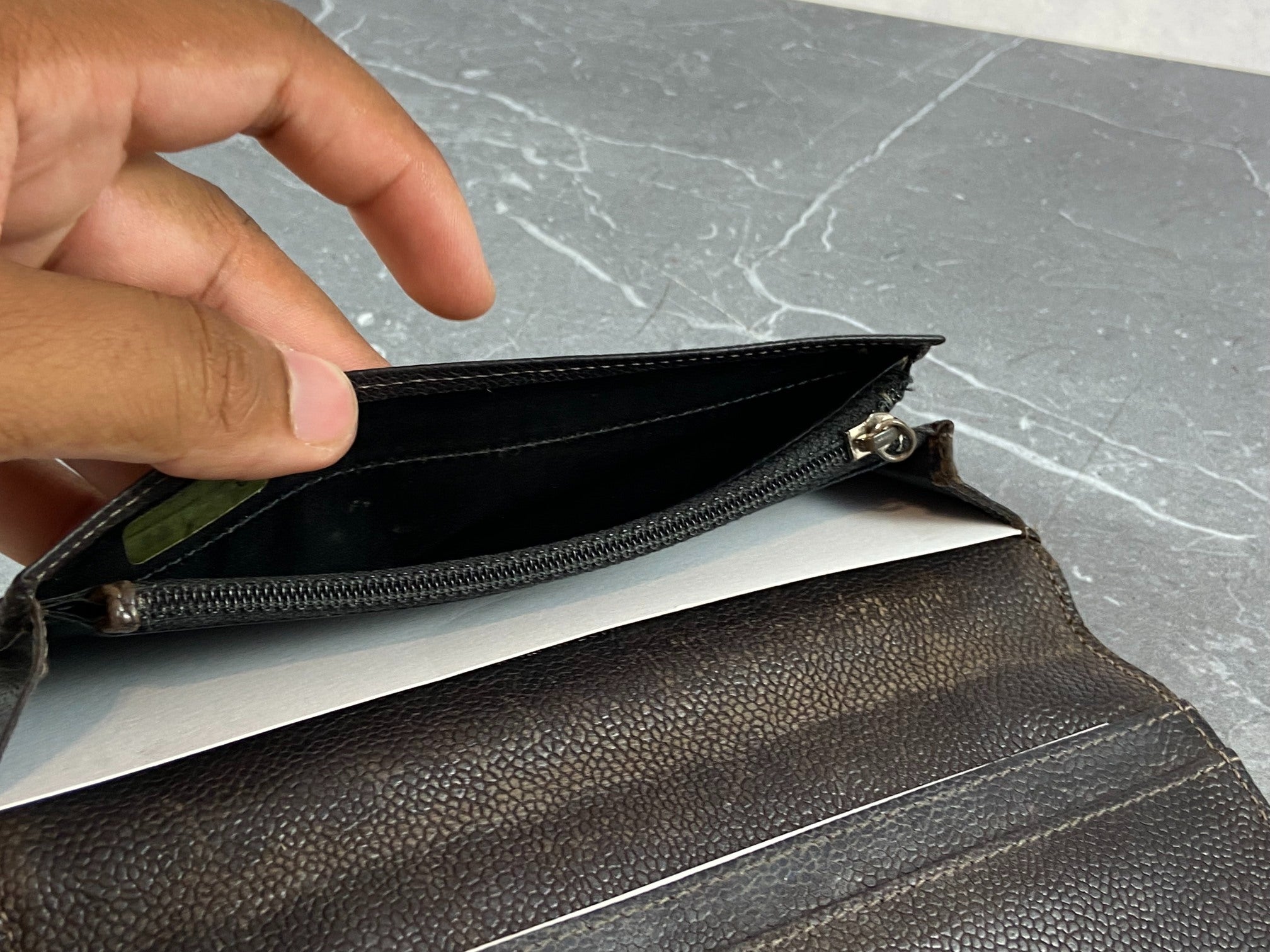 Chanel Matelasse CC Long Wallet Black