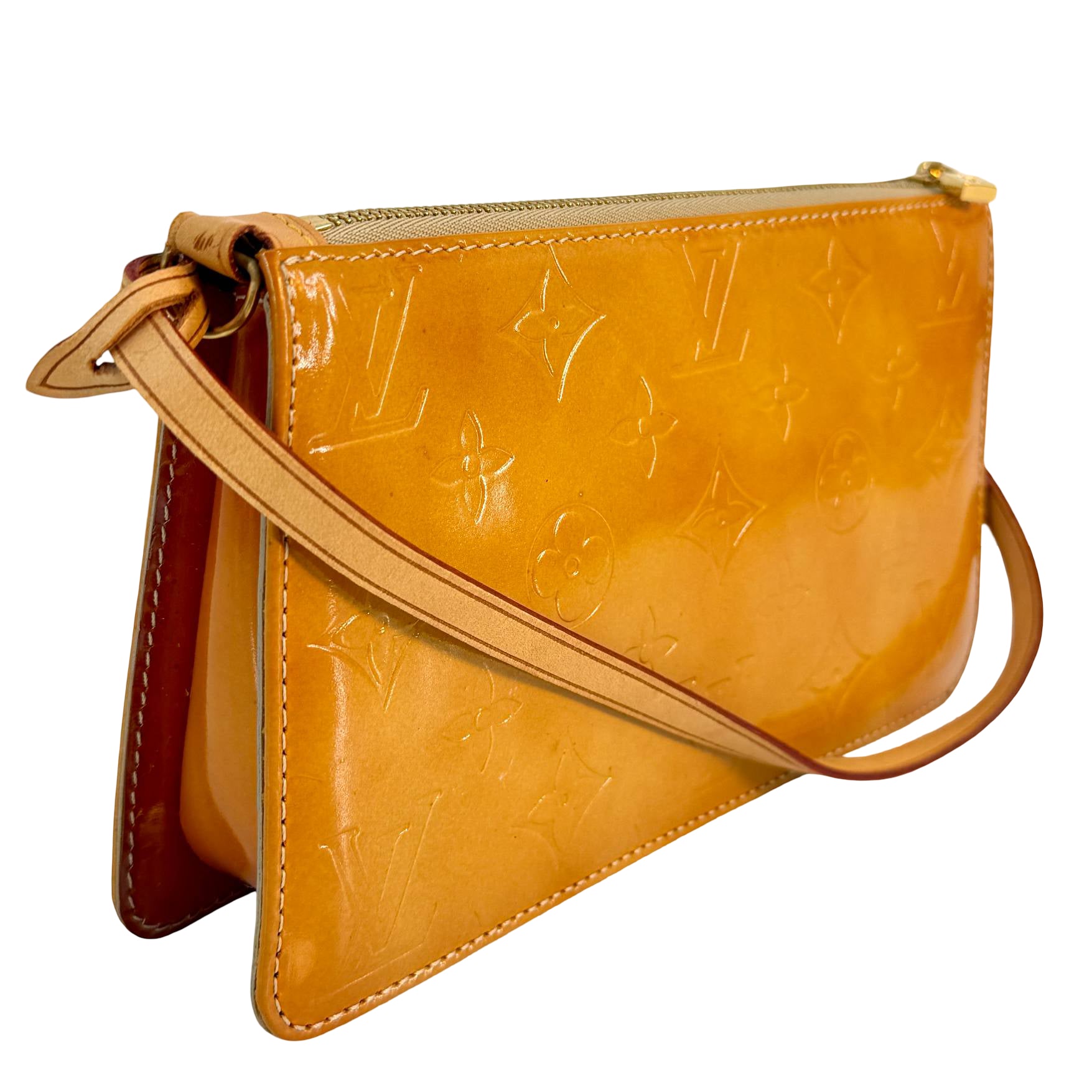 Louis Vuitton Lexington Pochette Gelb Vernis Leder