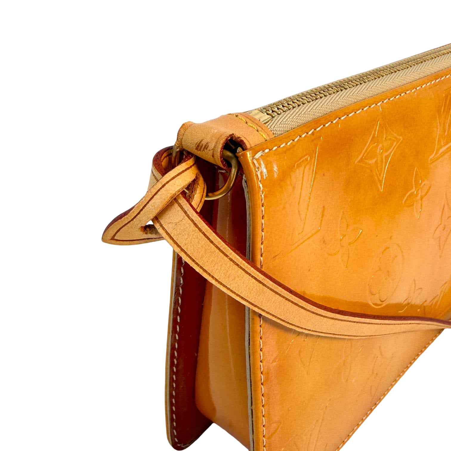 Louis Vuitton Lexington Pochette Gelb Vernis Leder