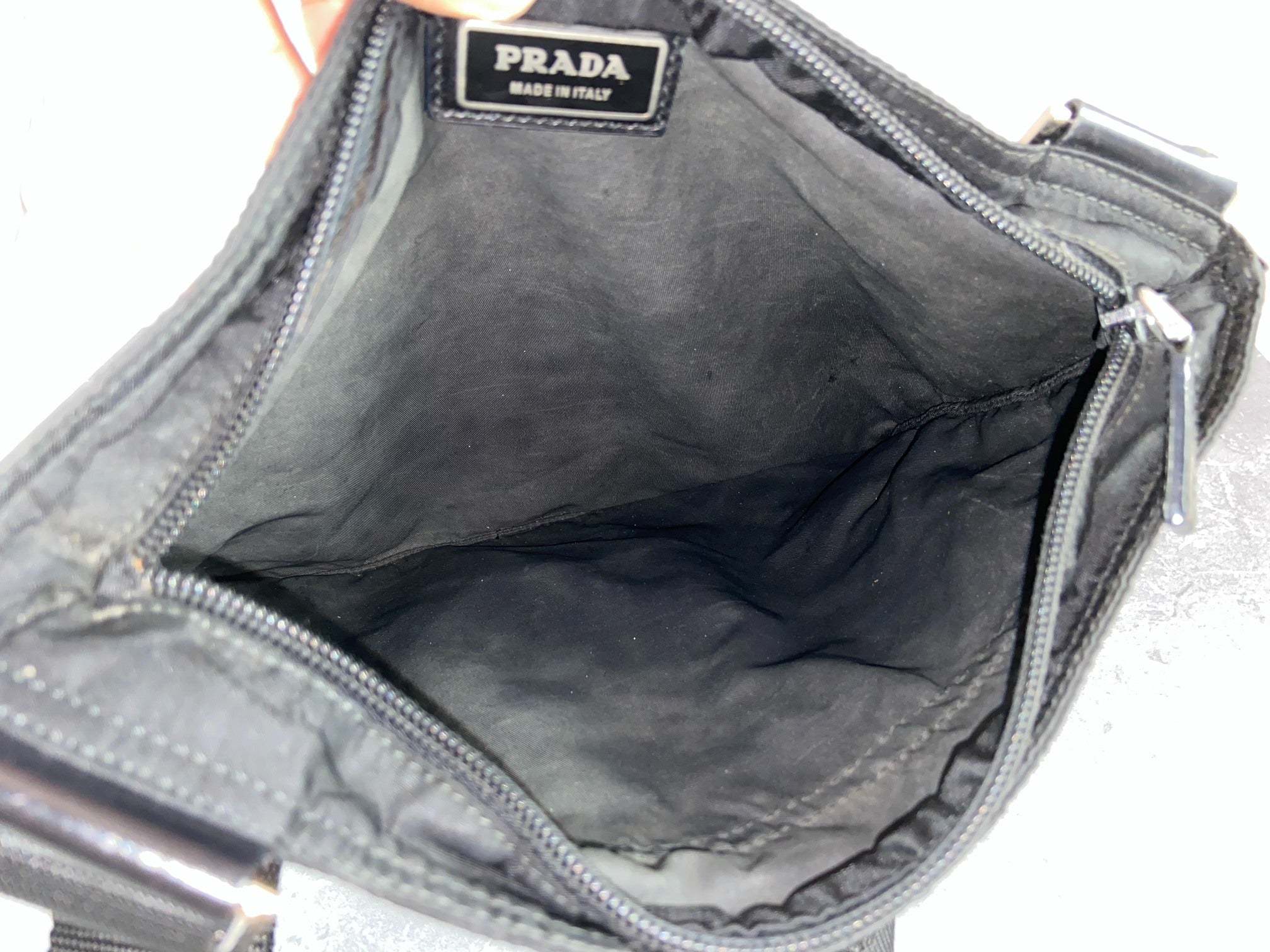 Prada BT0573 Tessuto Nylon Shoulder / Messenger Bag Black