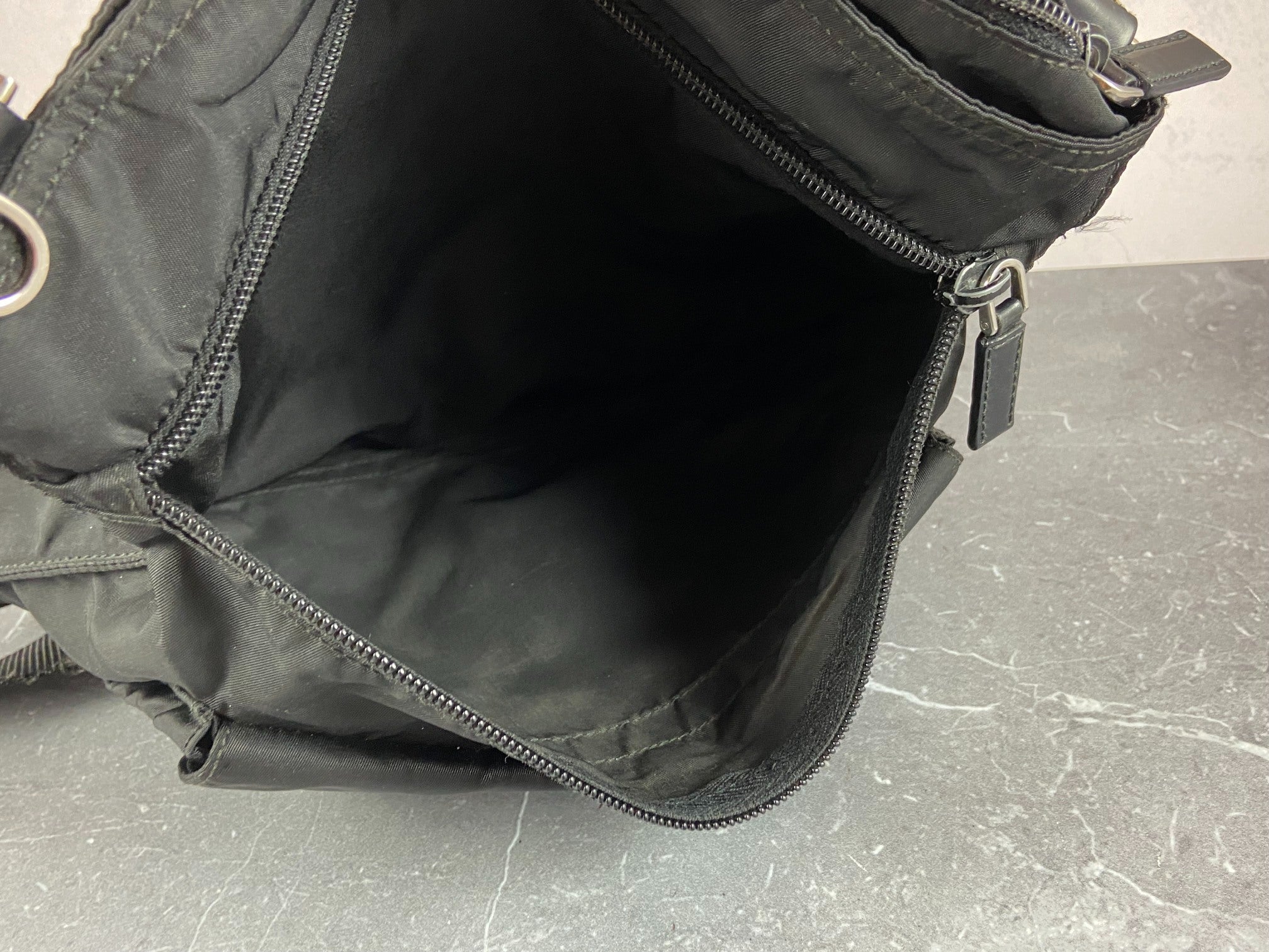 Prada BT0573 Tessuto Nylon Shoulder / Messenger Bag Black