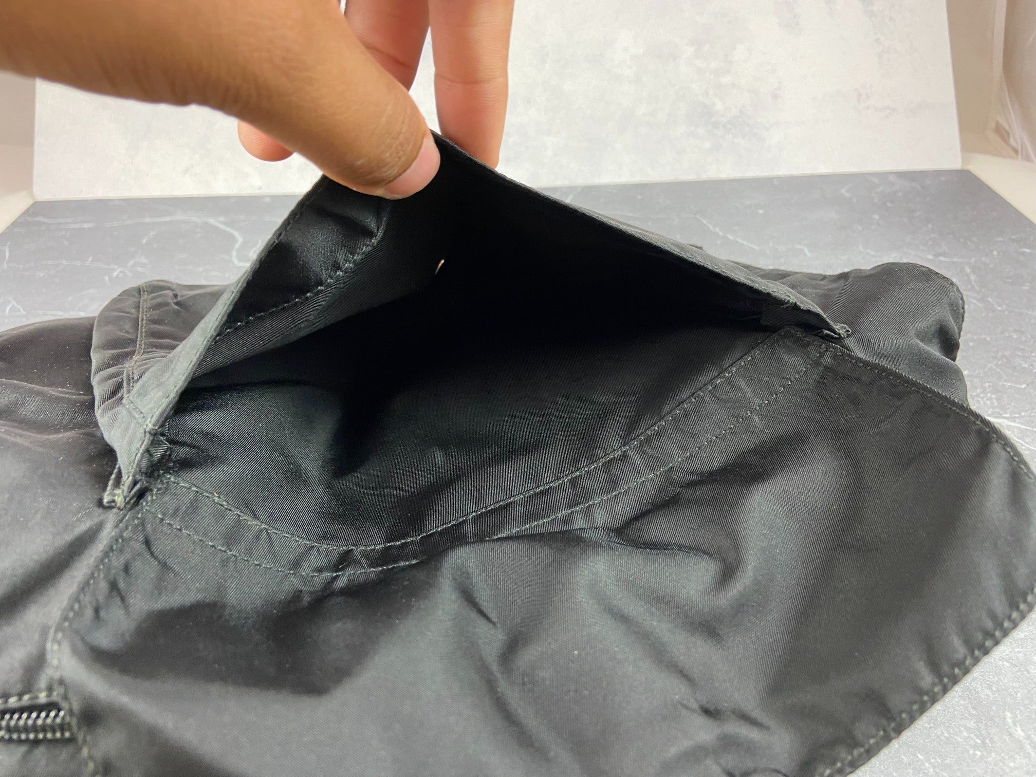 Prada BT0573 Tessuto Nylon Shoulder / Messenger Bag Black