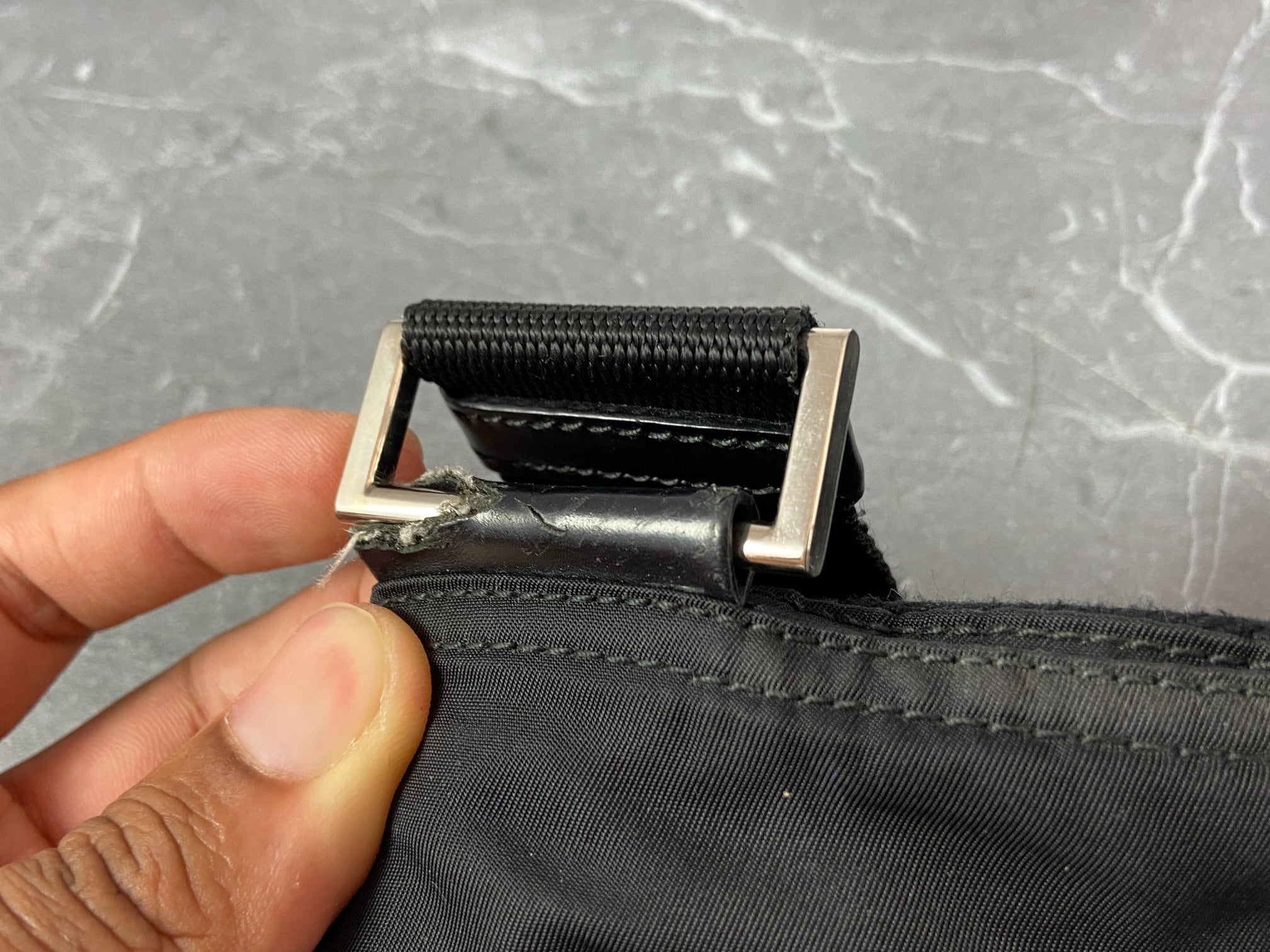 Prada BT0573 Tessuto Nylon Shoulder / Messenger Bag Black