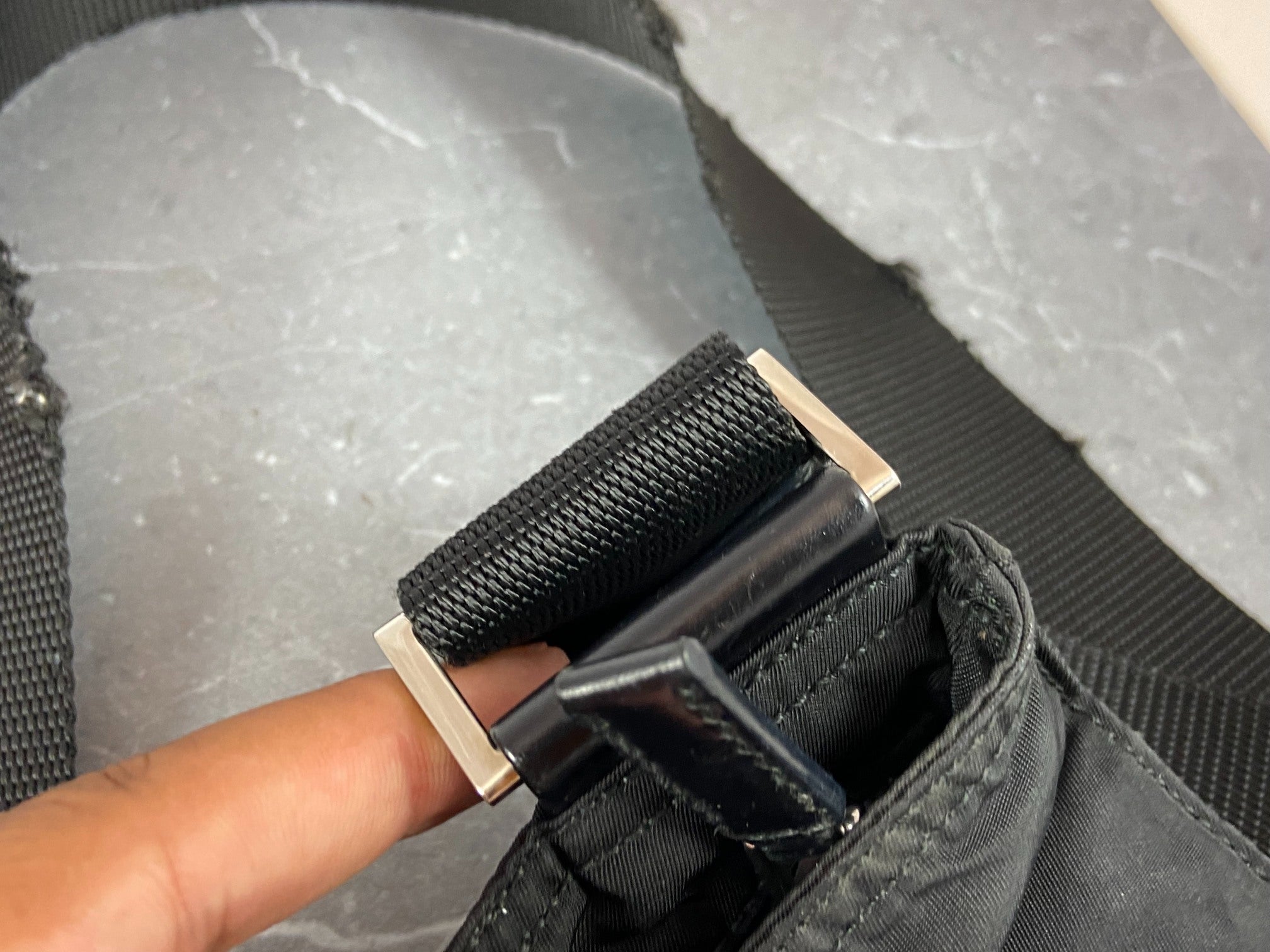 Prada BT0573 Tessuto Nylon Shoulder / Messenger Bag Black