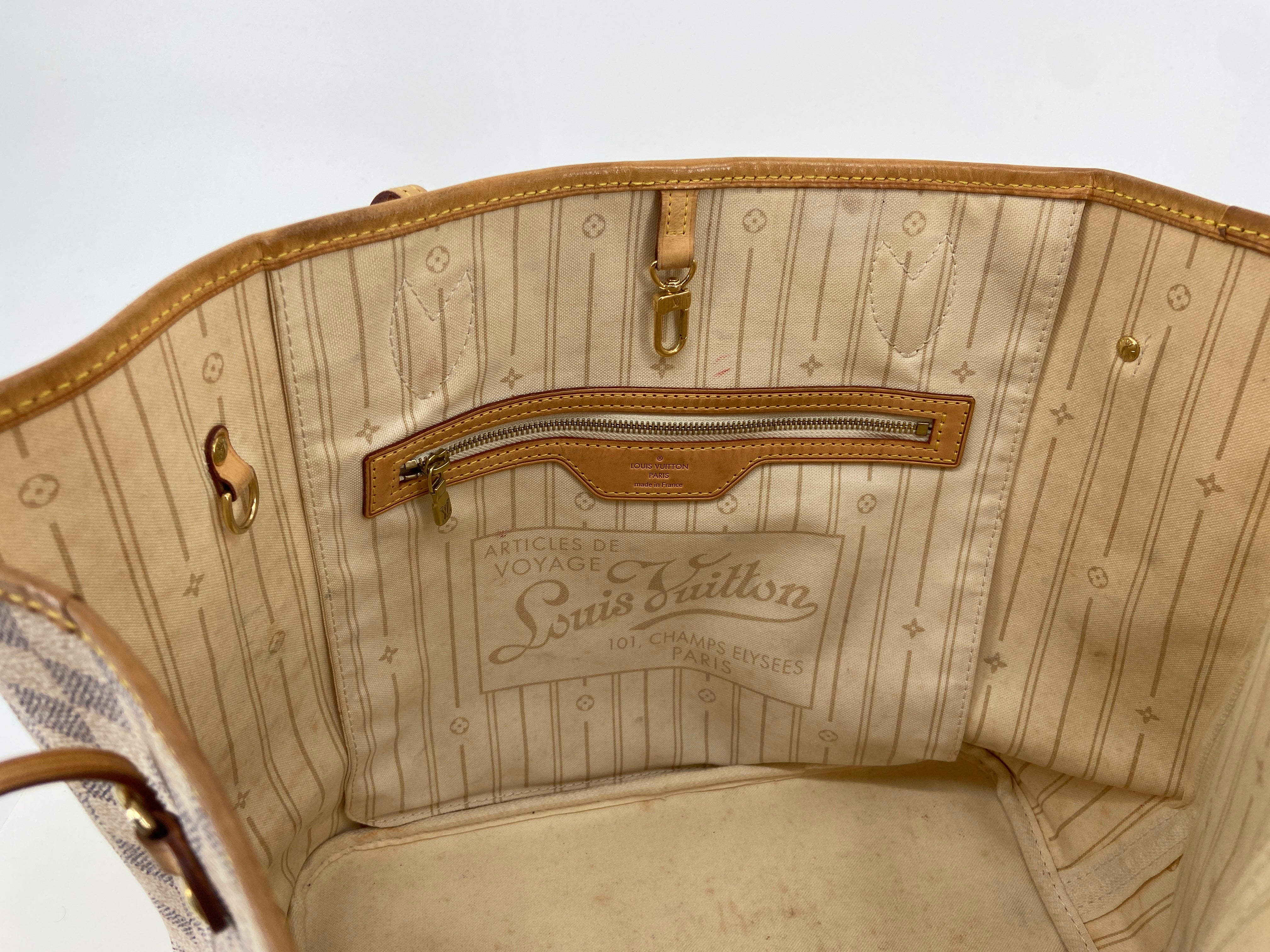 Louis Vuitton Neverfull MM Damier Azur Canvas incl. Dustbag