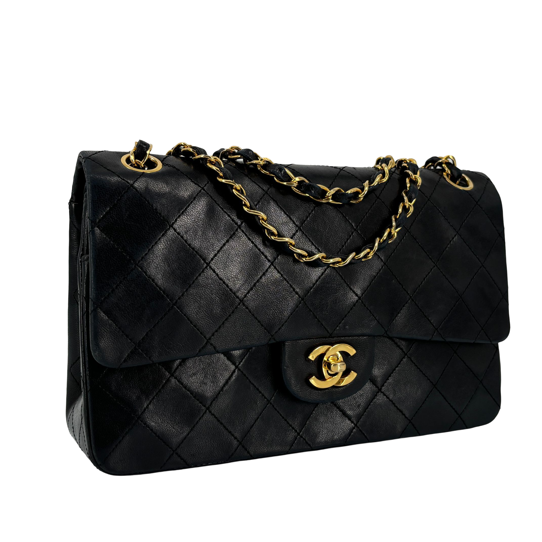 Chanel Timeless / Classique Double Flap Bag Black Matelassé Leather Medium incl. Dustbag