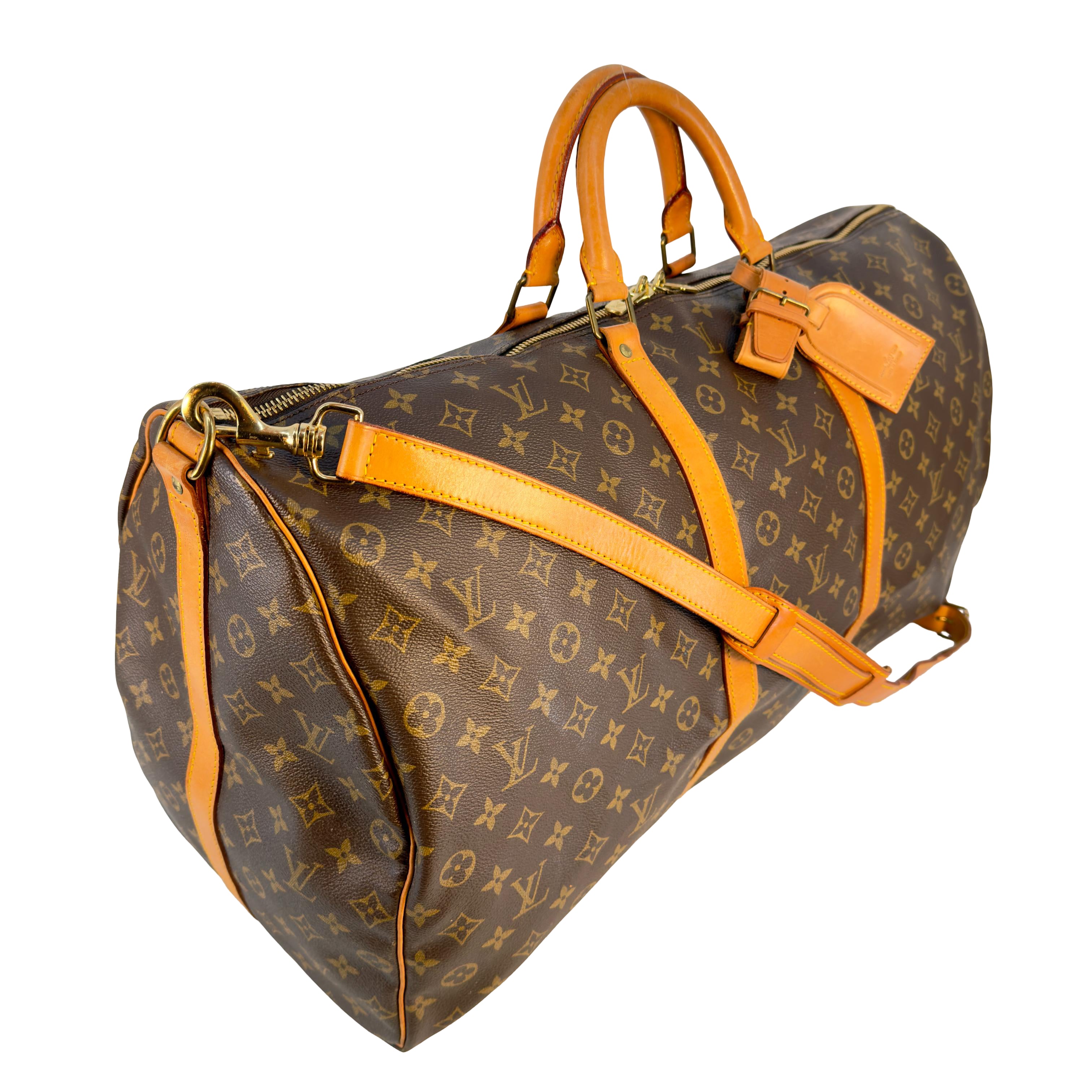 Louis Vuitton Keepall 60 Bandoulière Braun Monogram Canvas