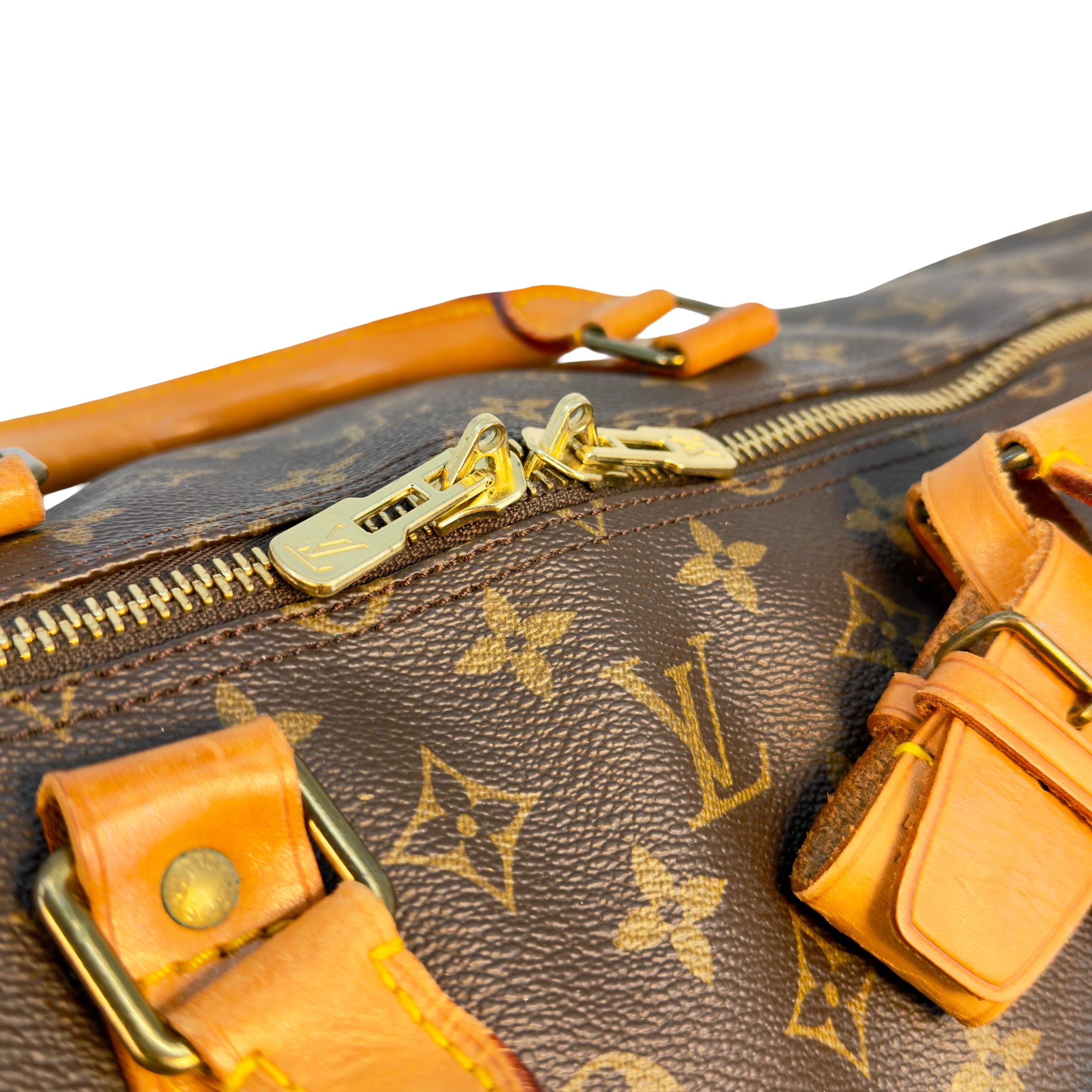 Louis Vuitton Keepall 60 Bandoulière Braun Monogram Canvas