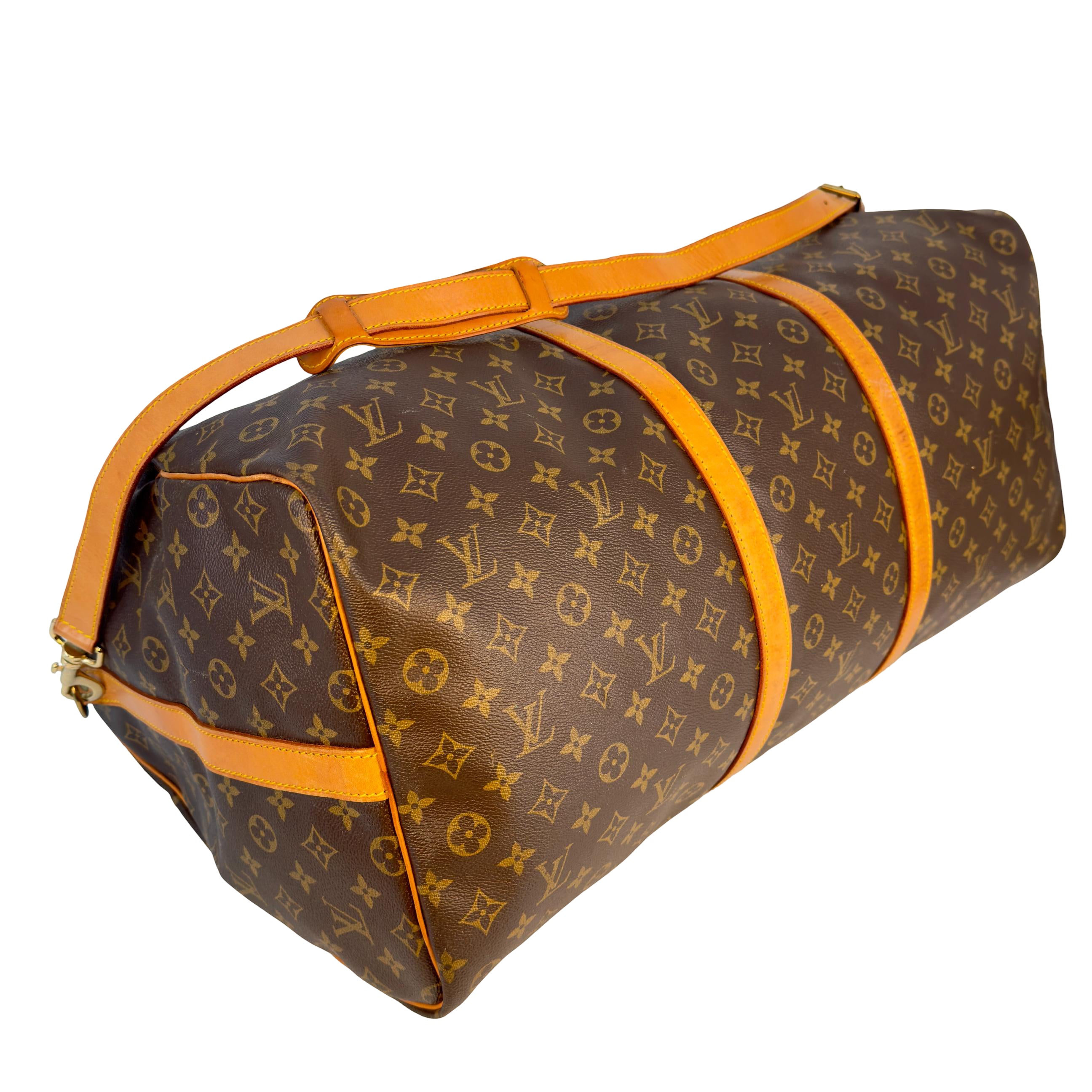 Louis Vuitton Keepall 60 Bandoulière Braun Monogram Canvas