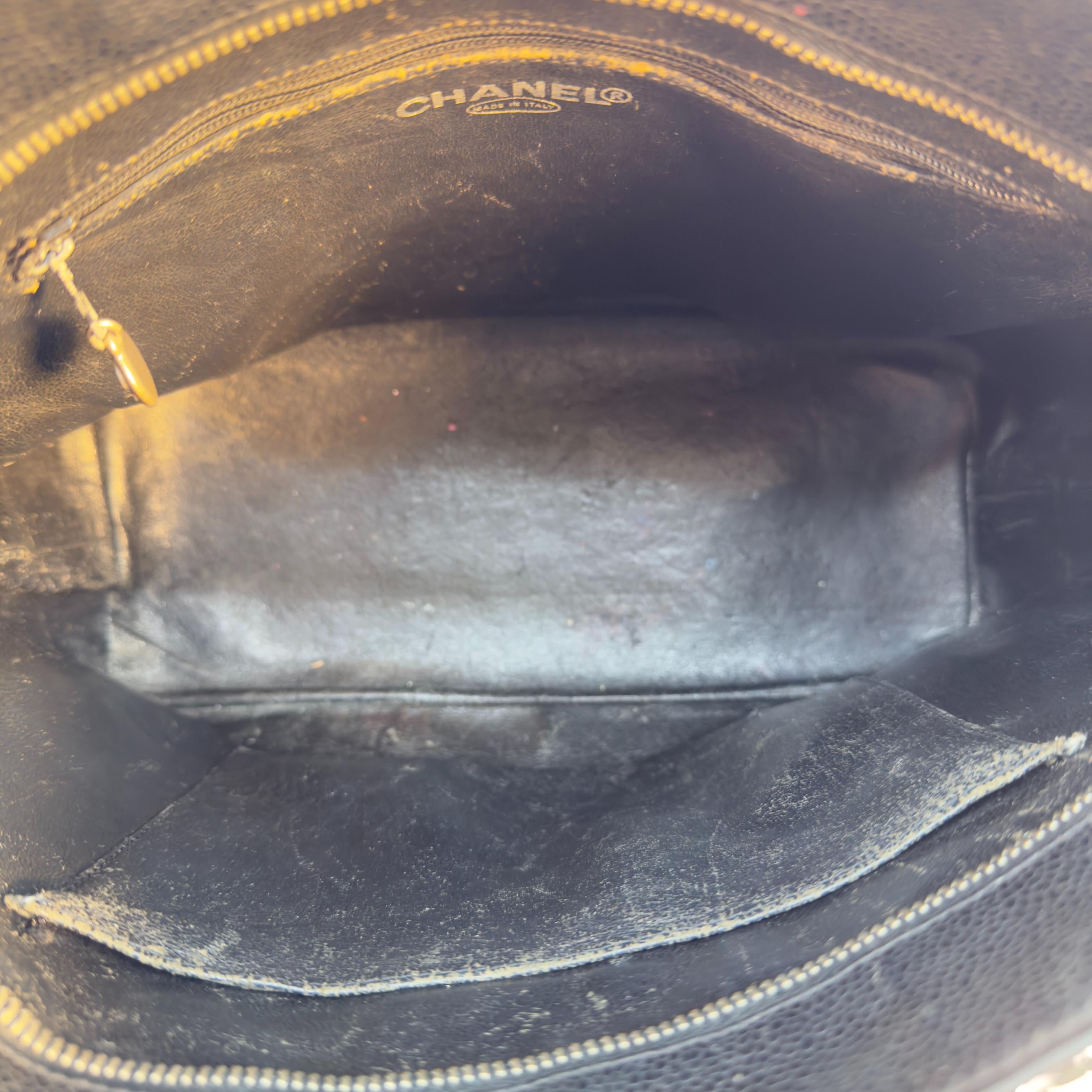 Chanel Medallion Tote Schwarz Caviar Leder
