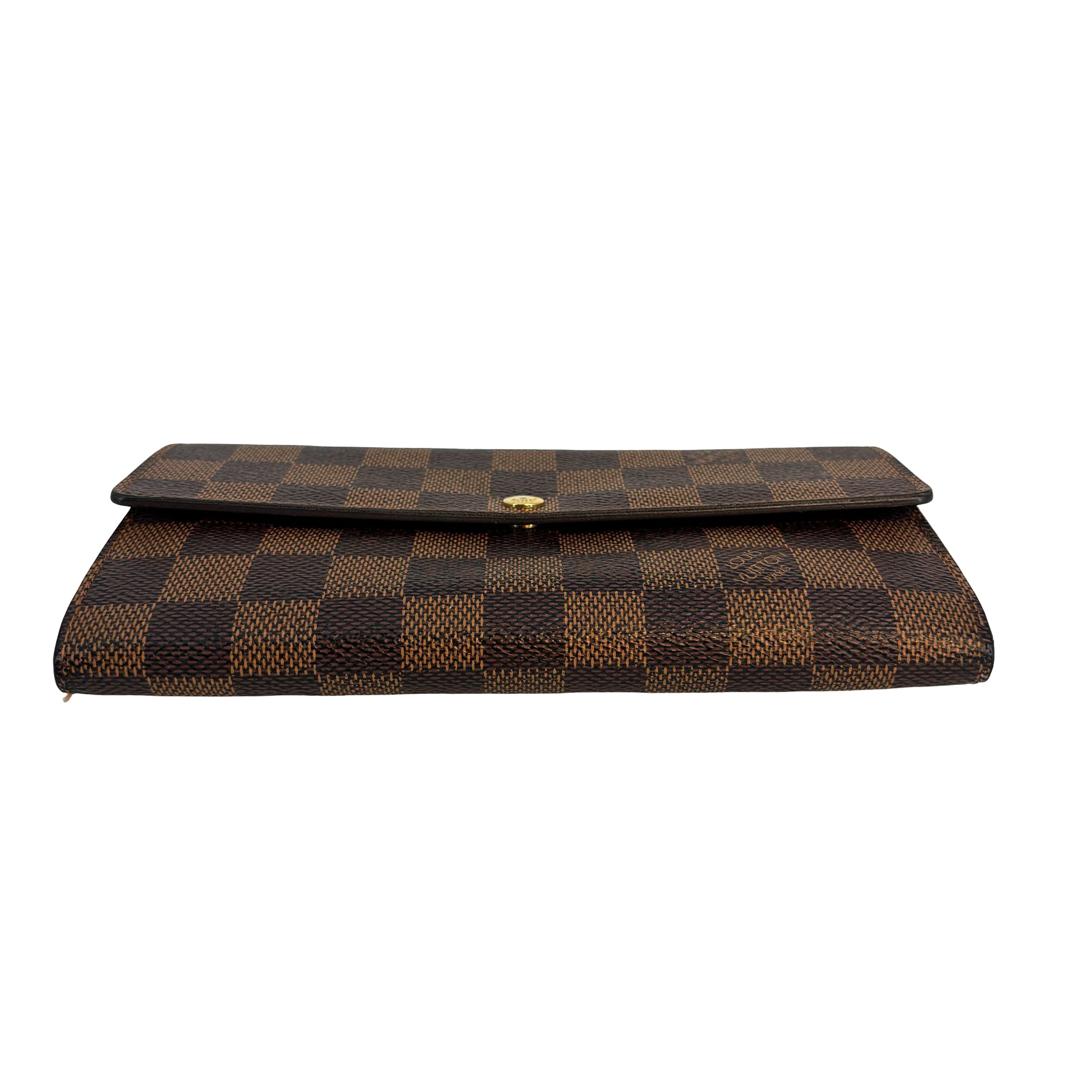 Louis Vuitton Sarah Wallet Damier Ebene Canvas