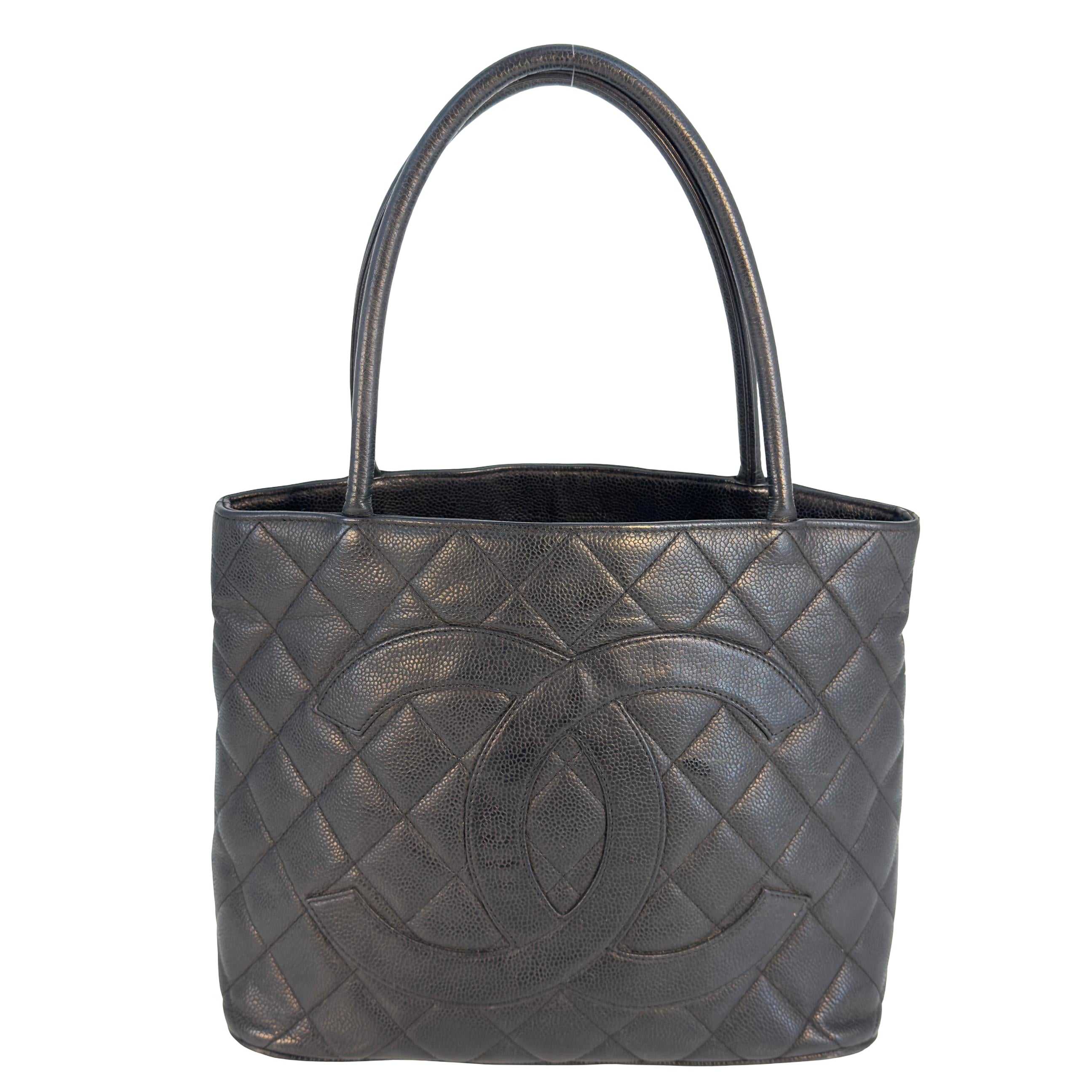 Chanel Medallion Tote Schwarz Caviar Leder