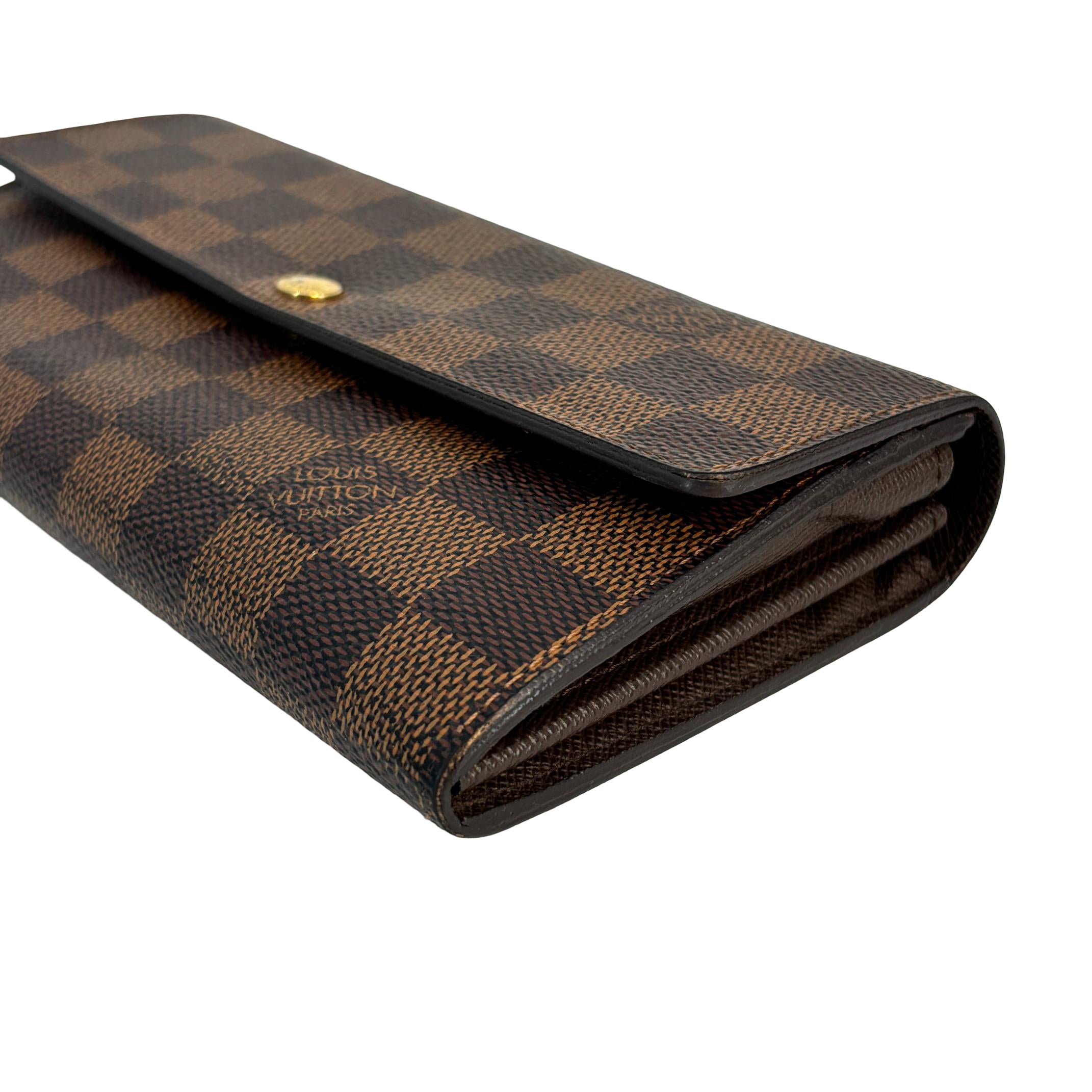 Louis Vuitton Sarah Wallet Damier Ebene Canvas