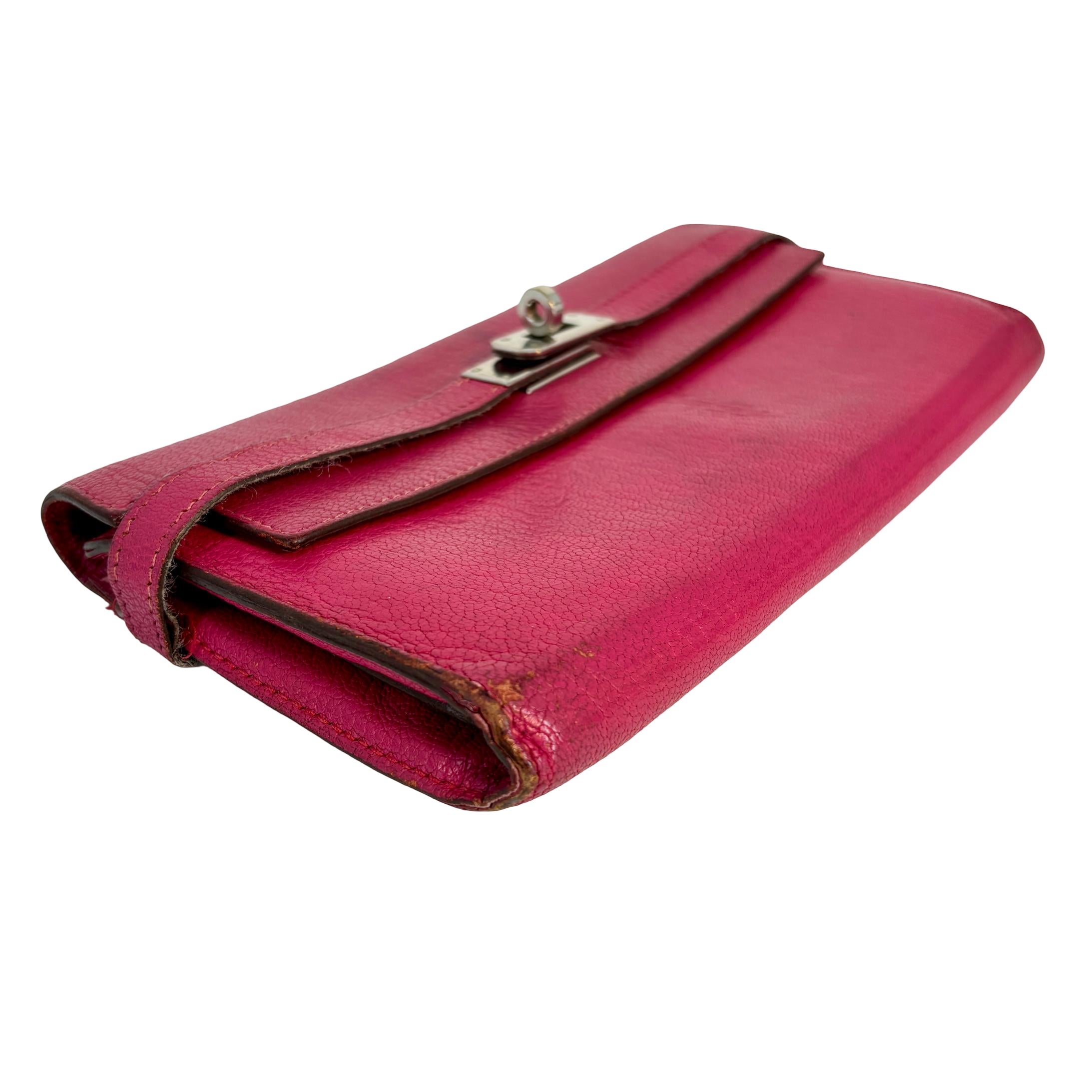 Hermès Kelly Wallet Pink Leather