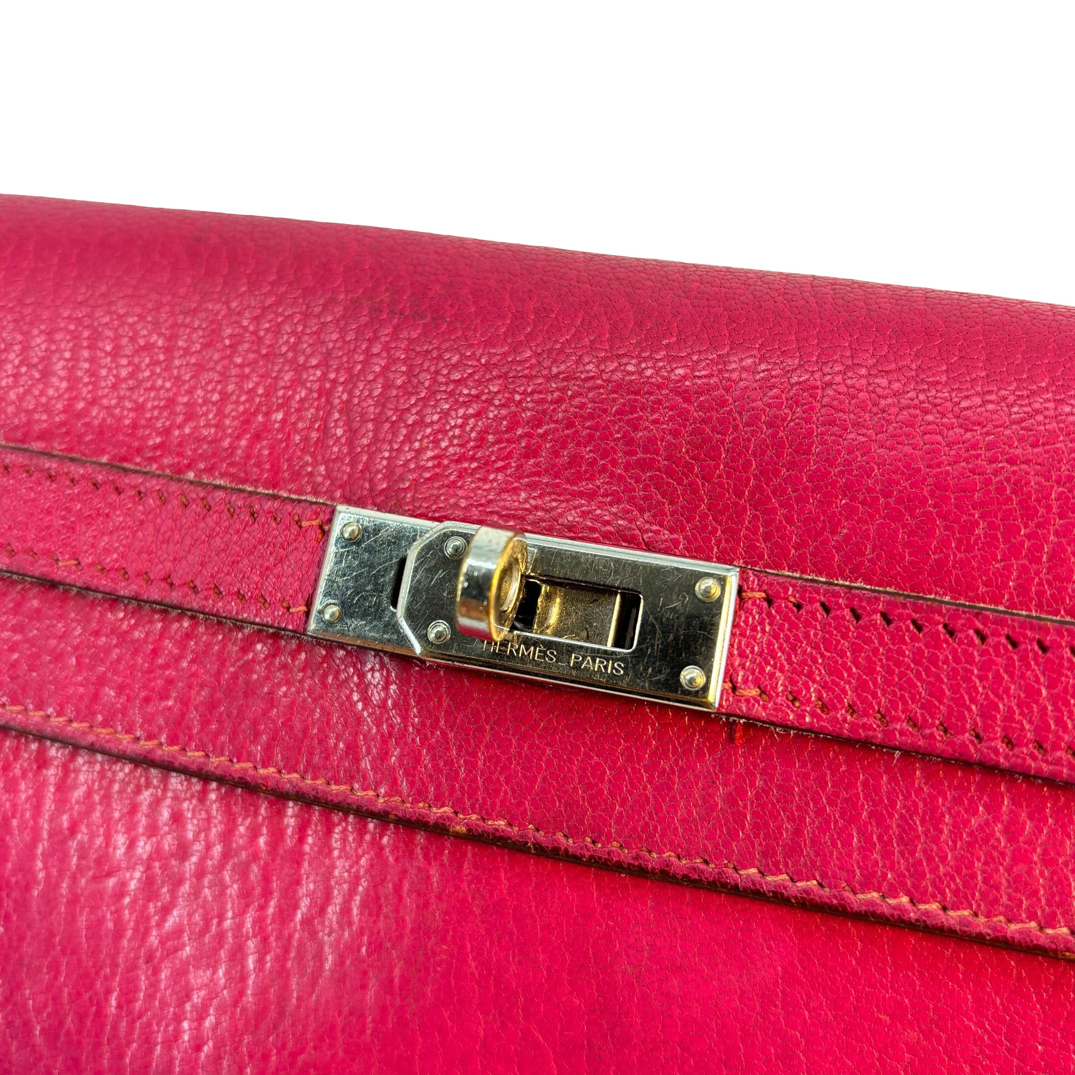Hermès Kelly Wallet Pink Leather