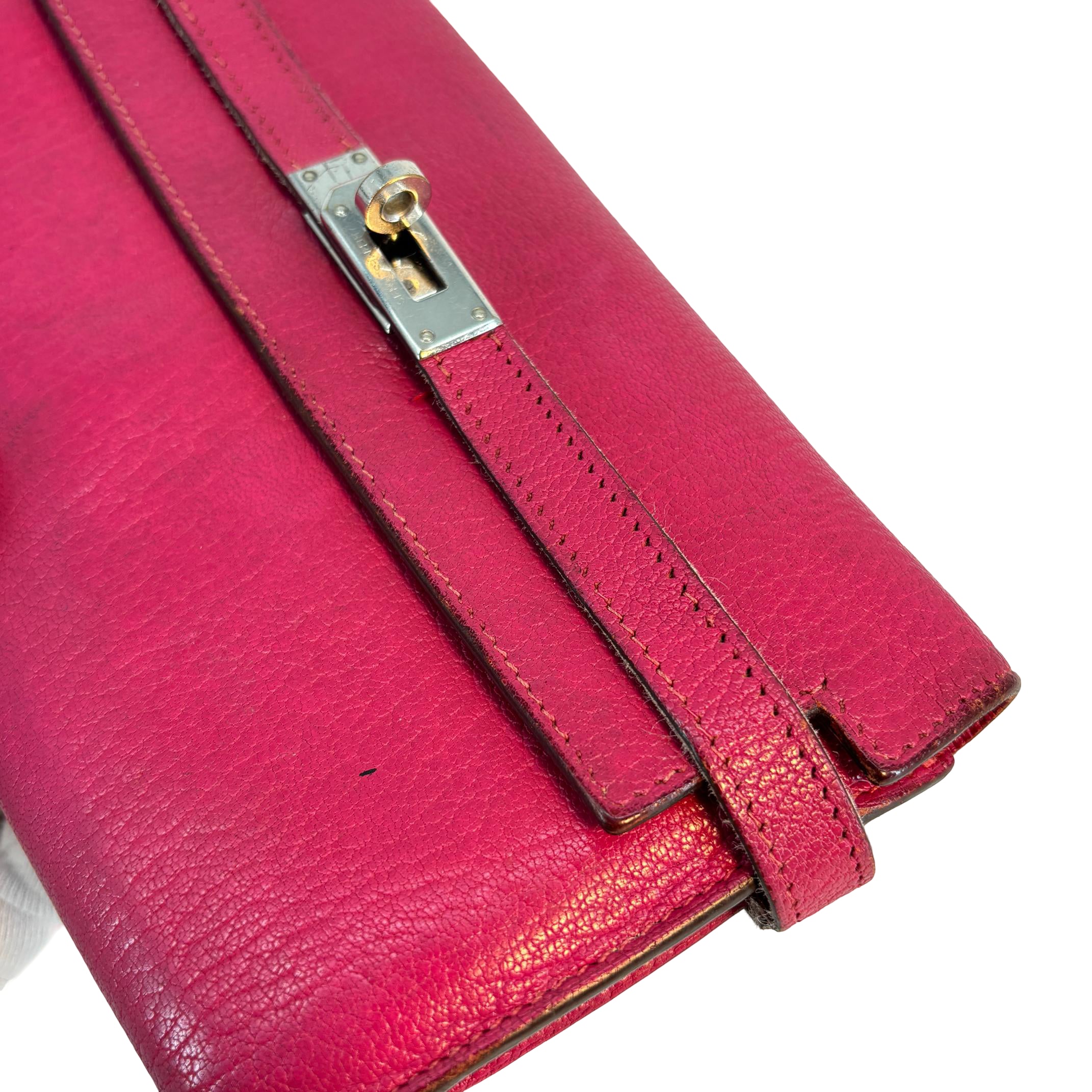 Hermès Kelly Wallet Pink Leather