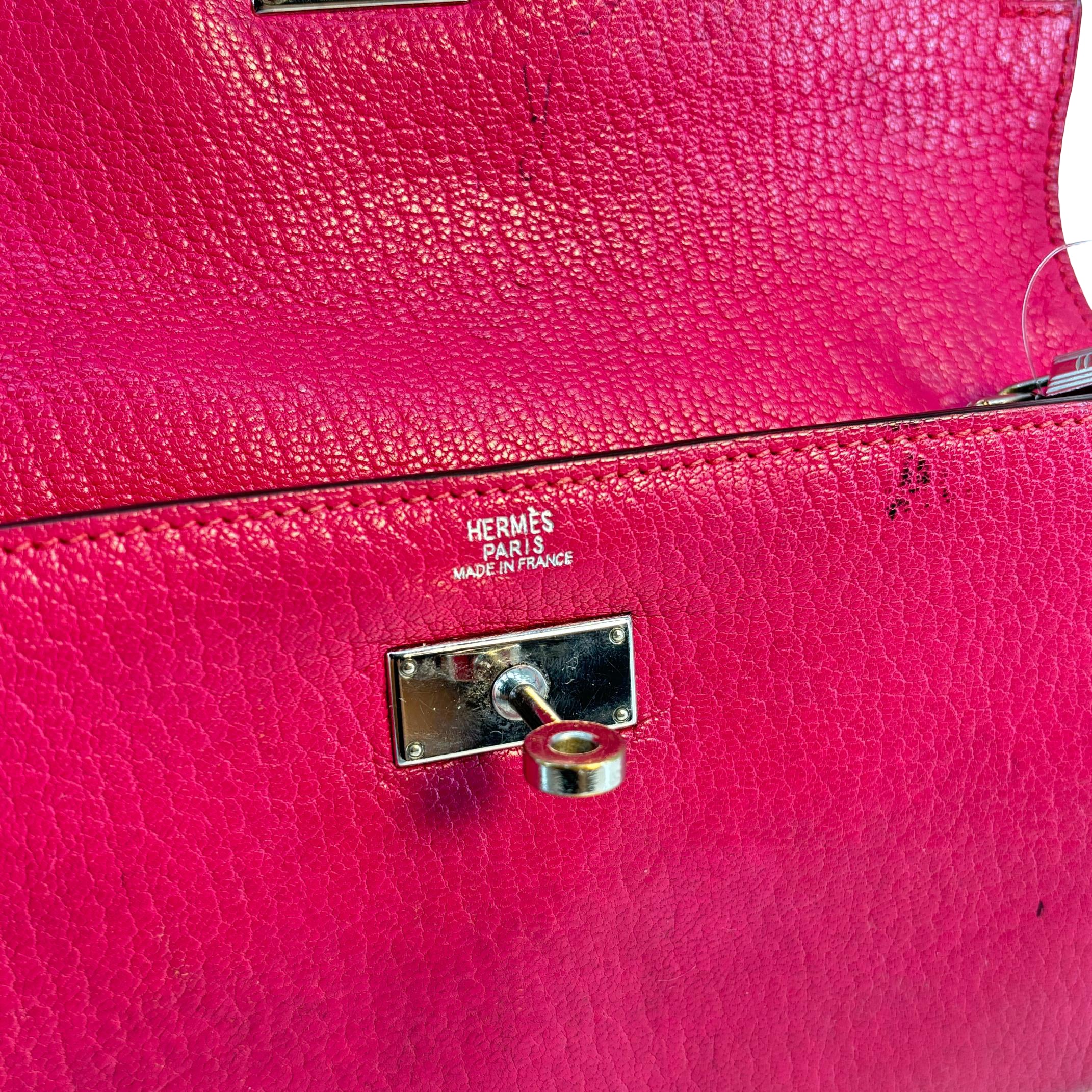 Hermès Kelly Wallet Pink Leather