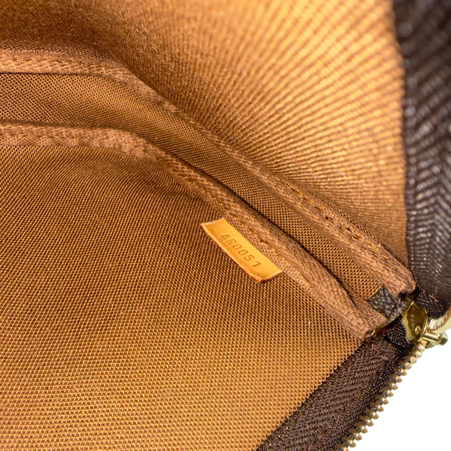 Louis Vuitton Pochette Accessoires Graffiti Grün x Braun Monogram Canvas