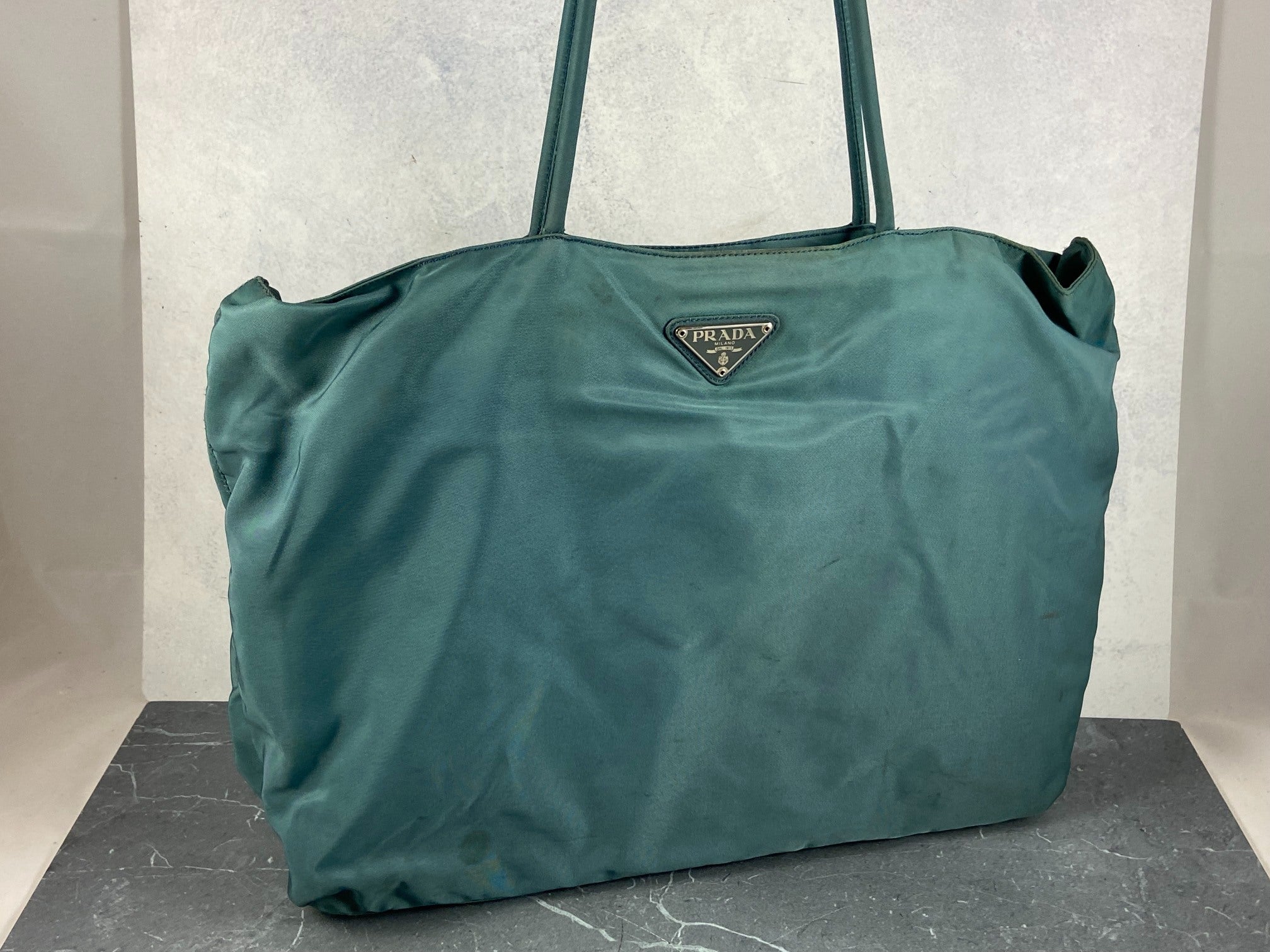 Prada Tessuto Nylon Hand / Tote Bag Blue