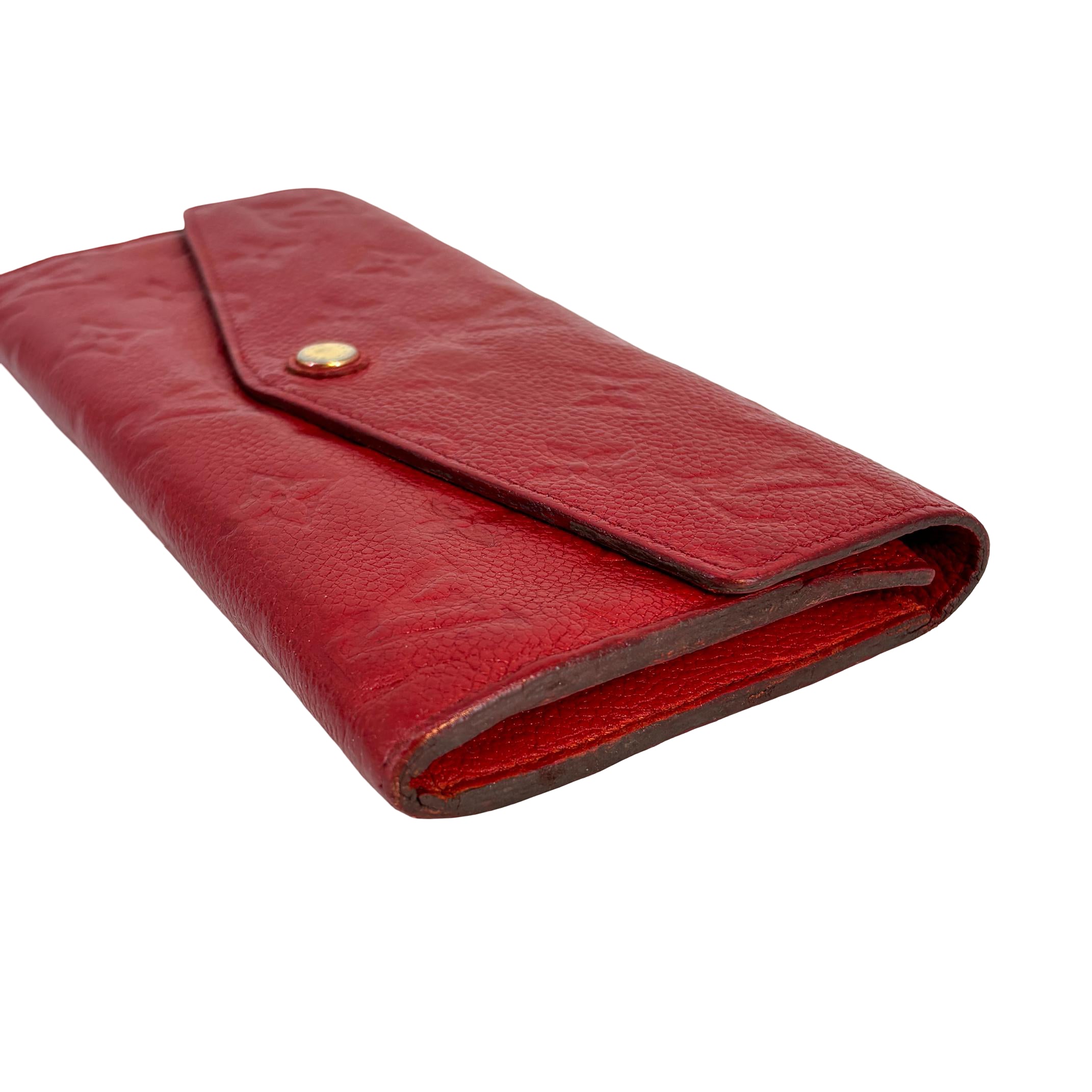 Louis Vuitton Sarah Wallet Red Empreinte Leather