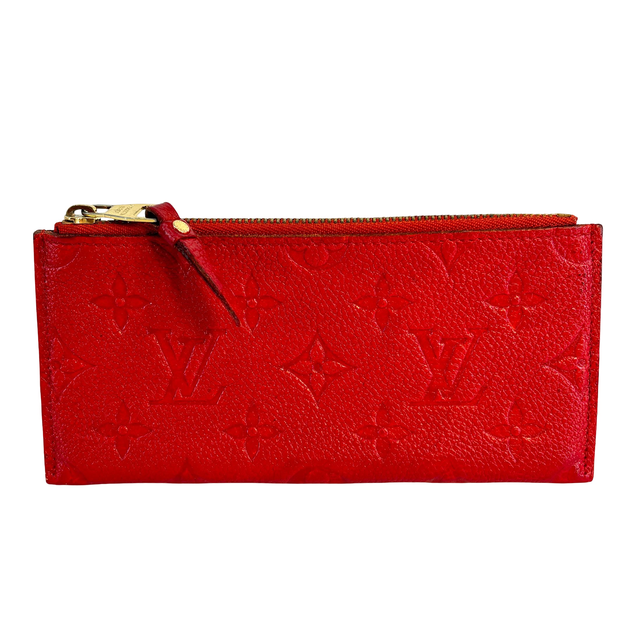 Louis Vuitton Sarah Wallet Red Empreinte Leather