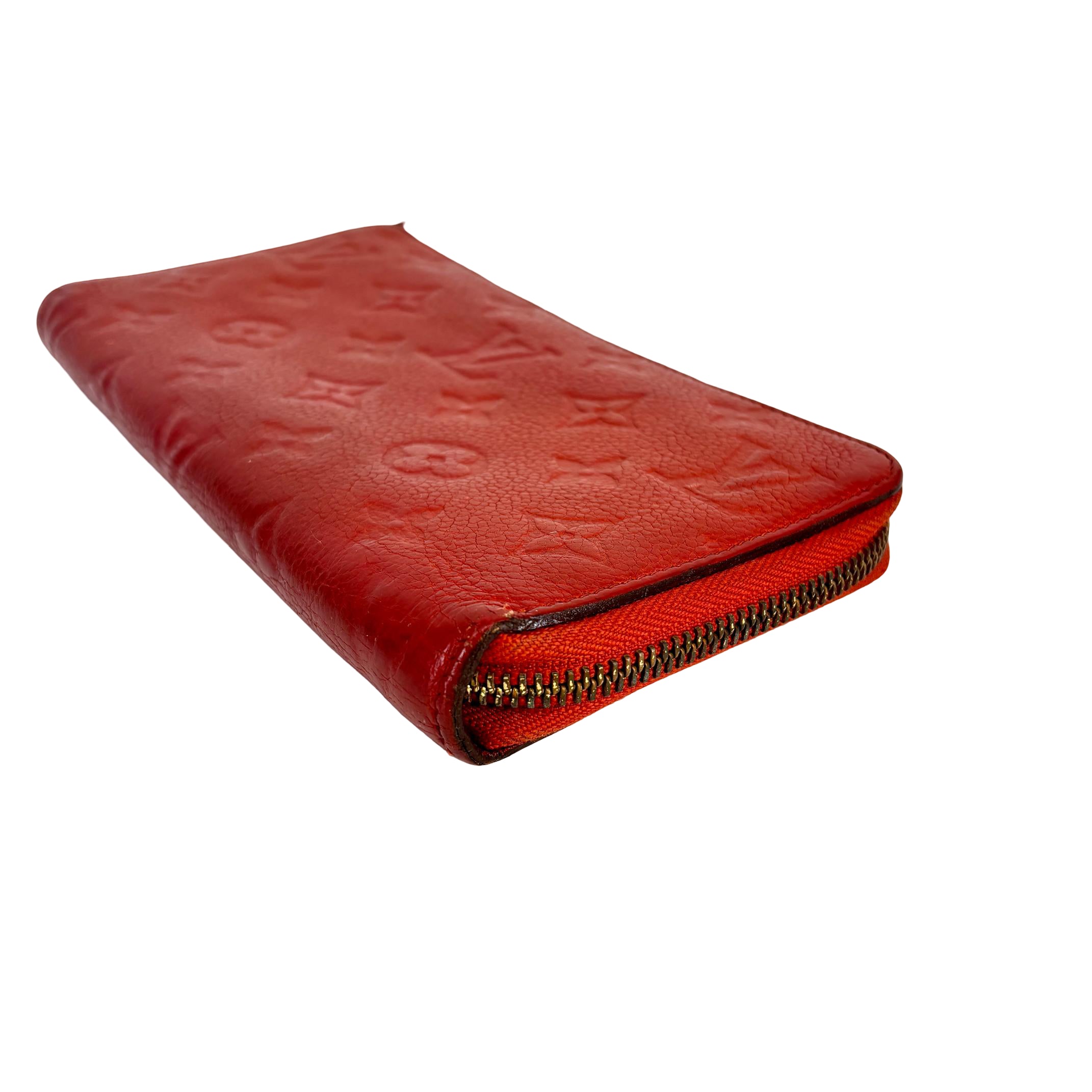 Louis Vuitton Zippy Wallet Red Monogram Empreinte Leather