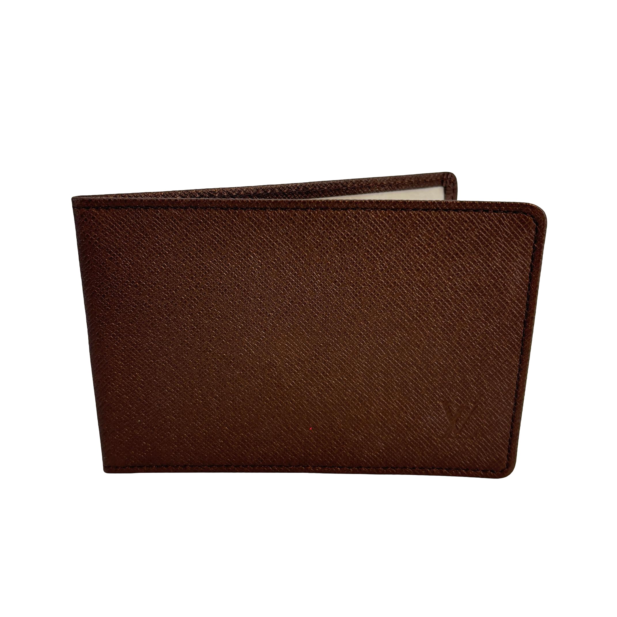 Louis Vuitton Card Case Brown Taiga Leather