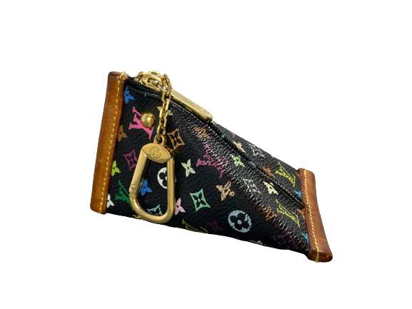 Louis Vuitton Berlingo Pochette Cles Key Pouch Murakami Multicolor Black