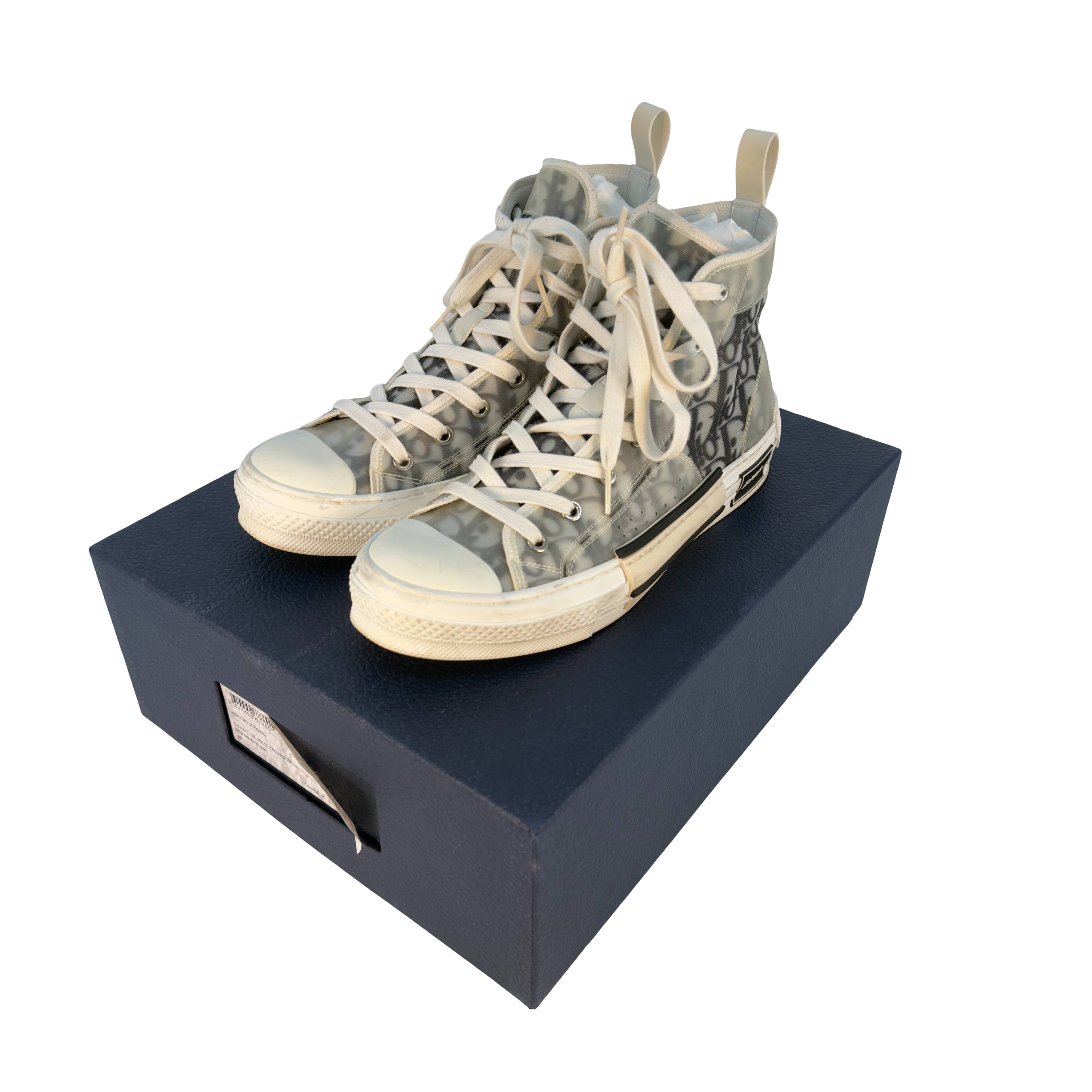 Christian Dior B23 High Sneaker Gr. 40 Grau Oblique Monogram