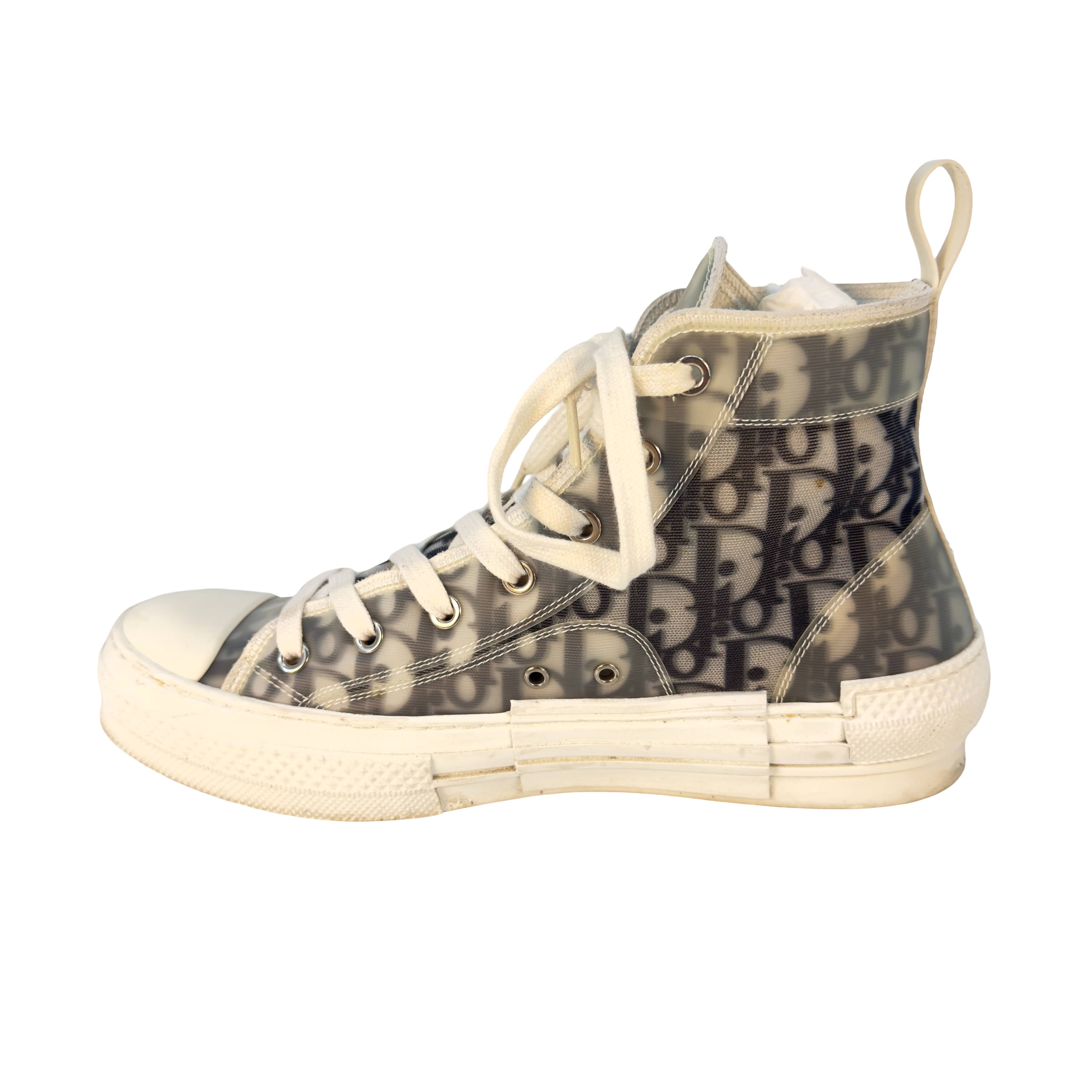 Christian Dior B23 High Sneaker Gr. 40 Grau Oblique Monogram