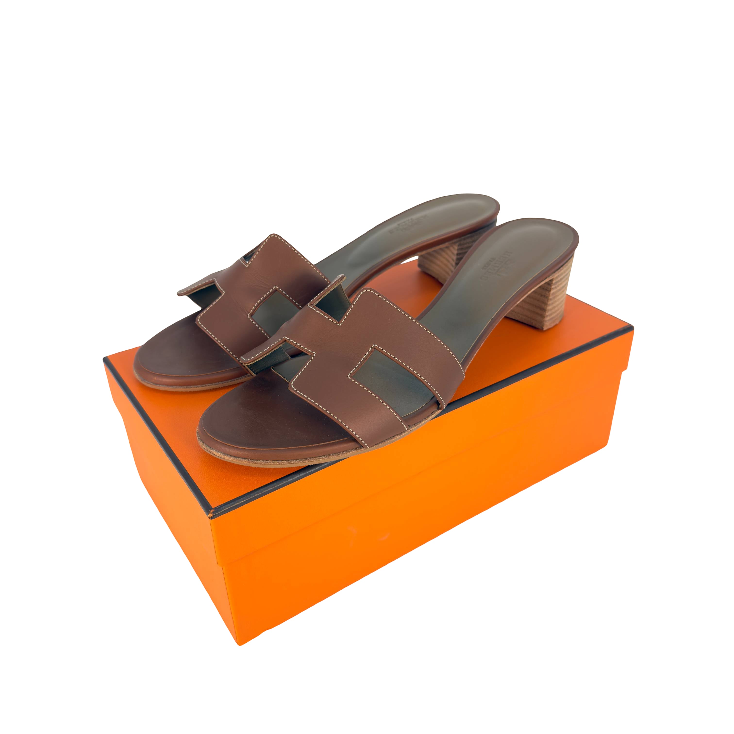 Hermès Oasis Sandale Gr. 41 Braun Leder