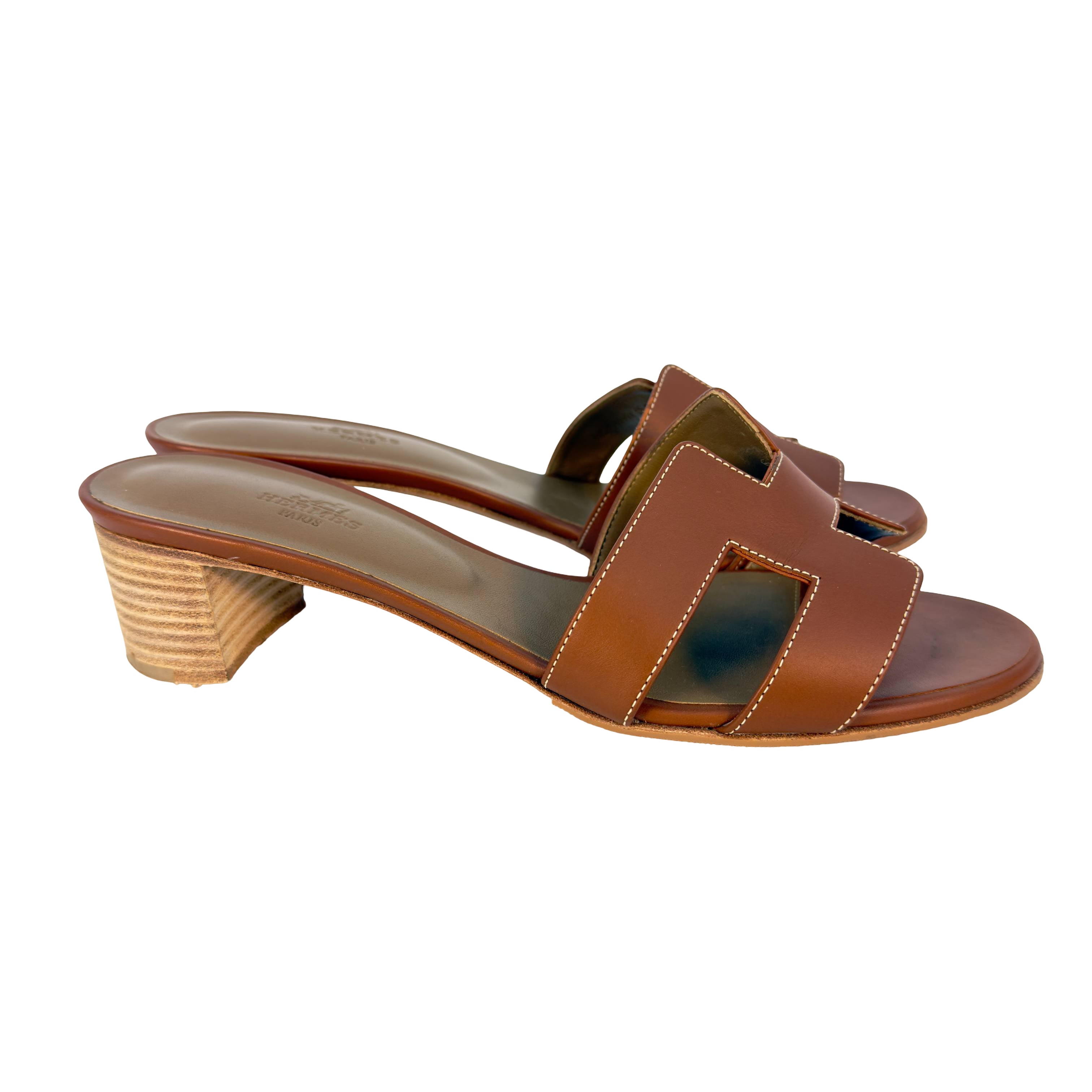Hermès Oasis Sandale Gr. 41 Braun Leder