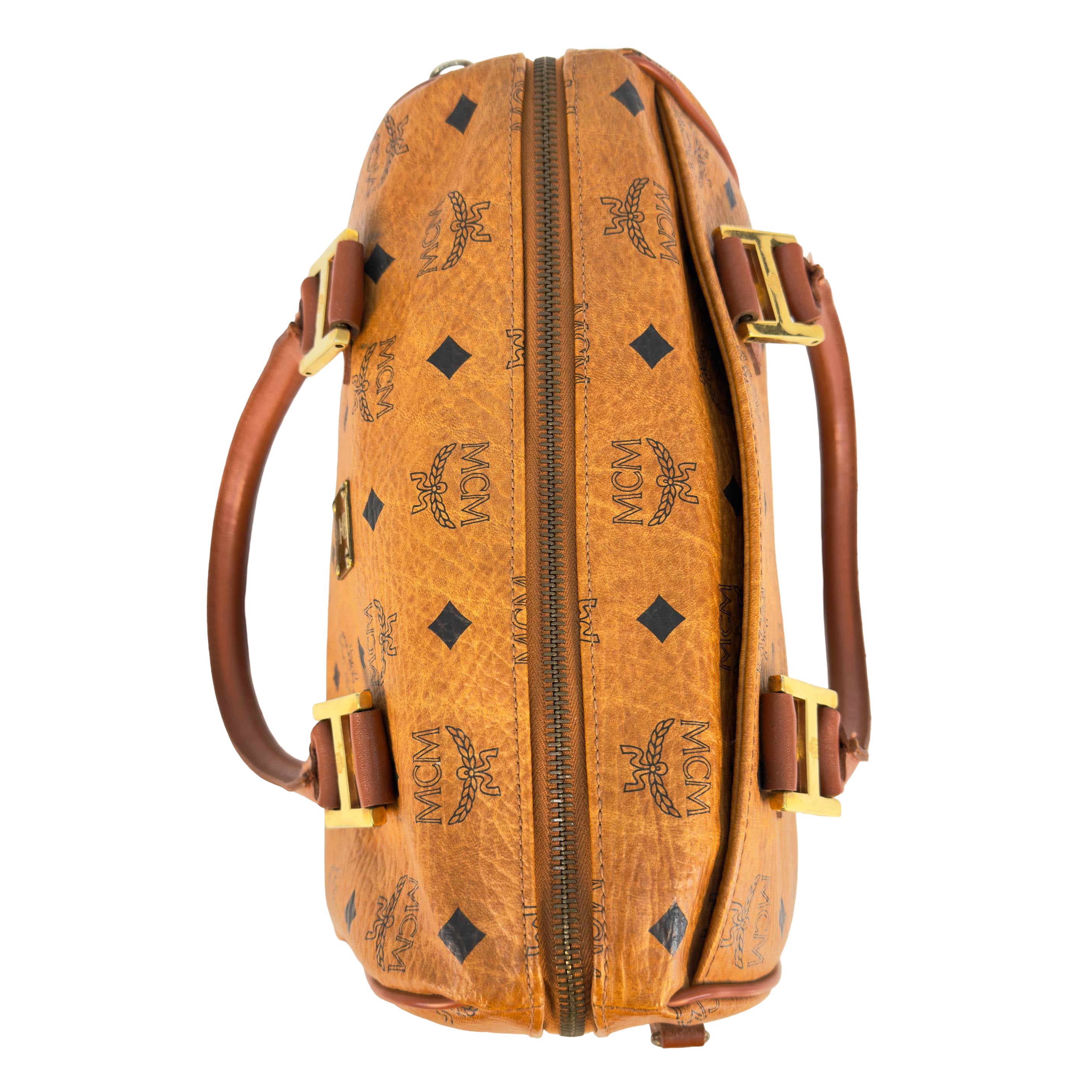 MCM Boston Bag Braun Visetos Monogram