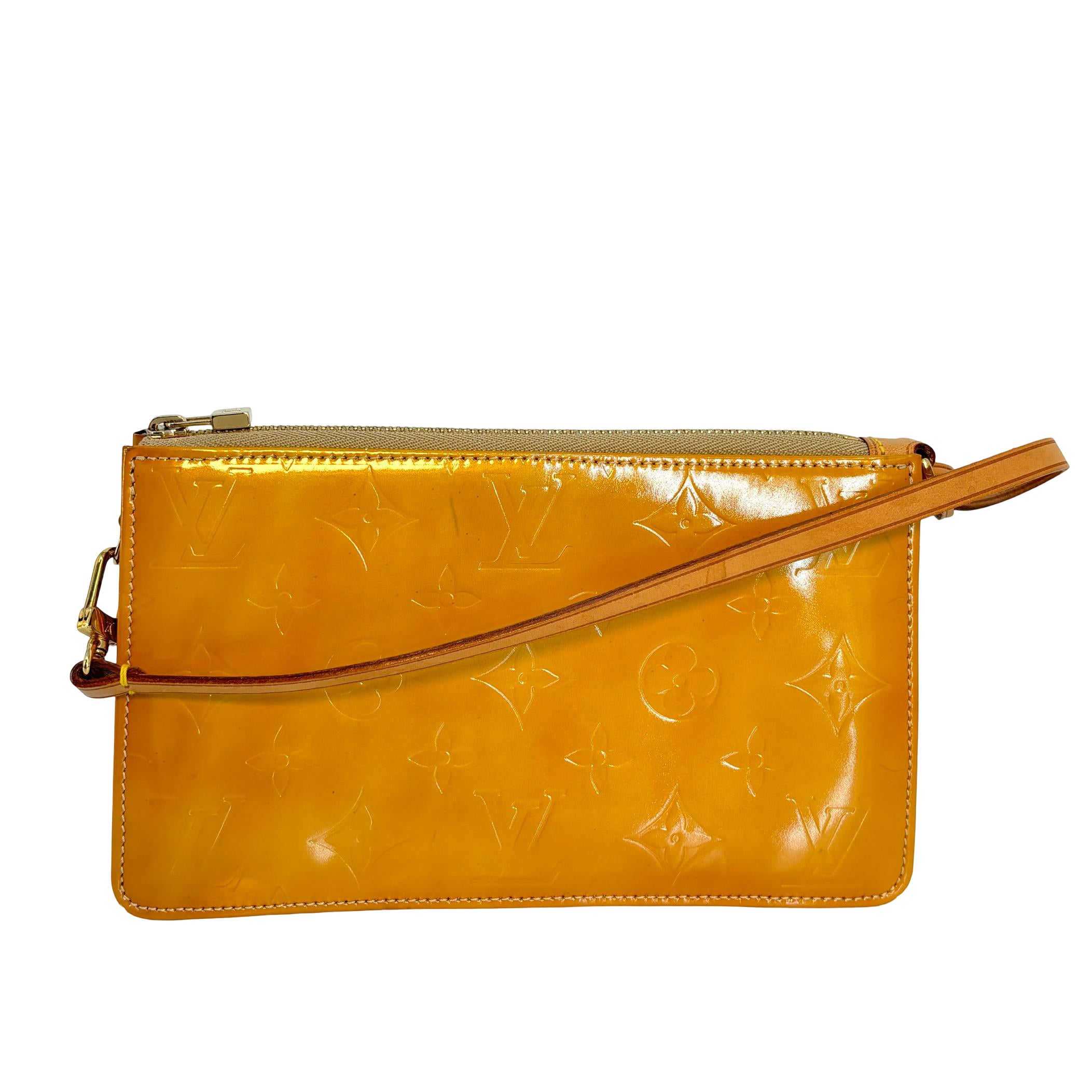 Louis Vuitton Pochette Lexington Yellow Vernis Monogram Leather