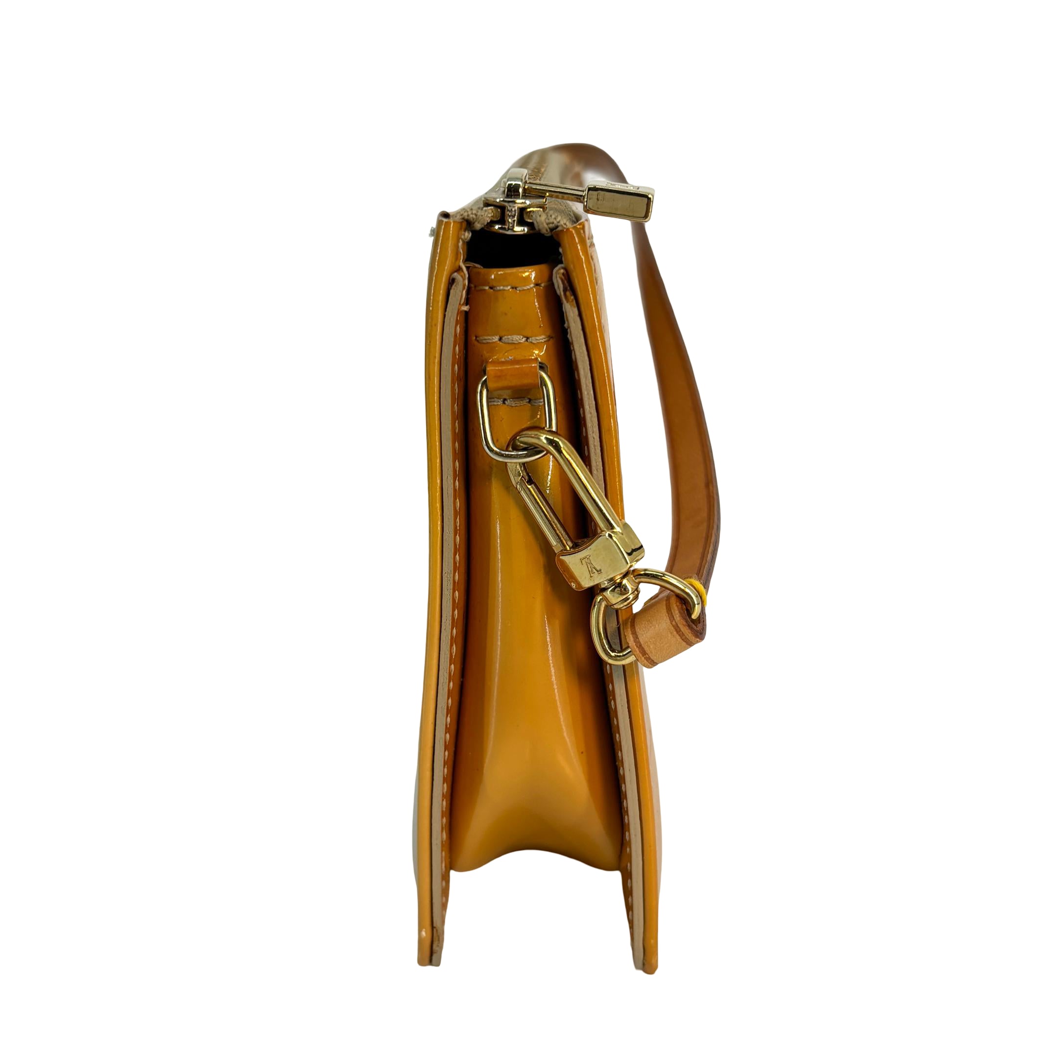 Louis Vuitton Pochette Lexington Yellow Vernis Monogram Leather