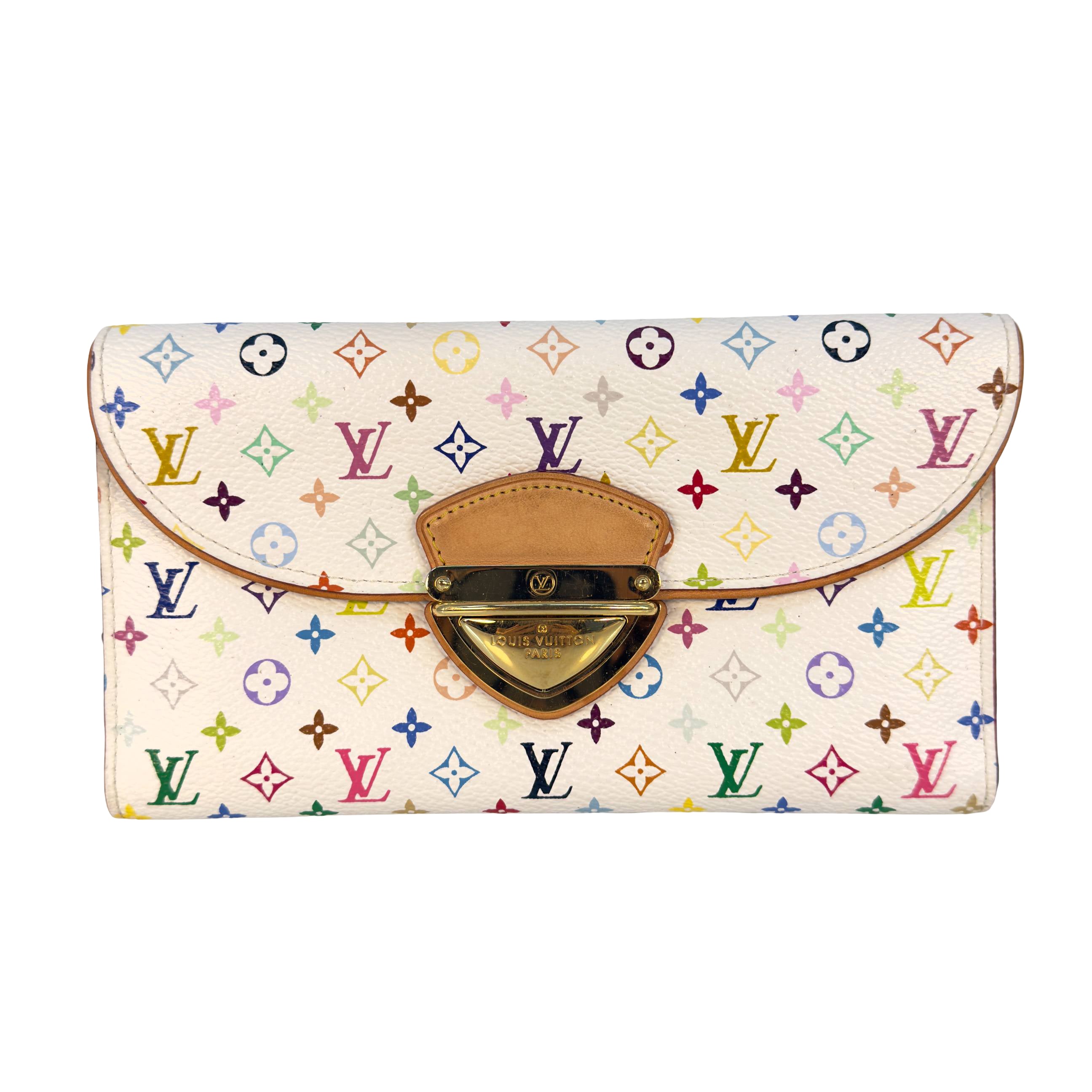 Louis Vuitton Portefeuille Eugenie Wallet Weiß Murakami Multicolor