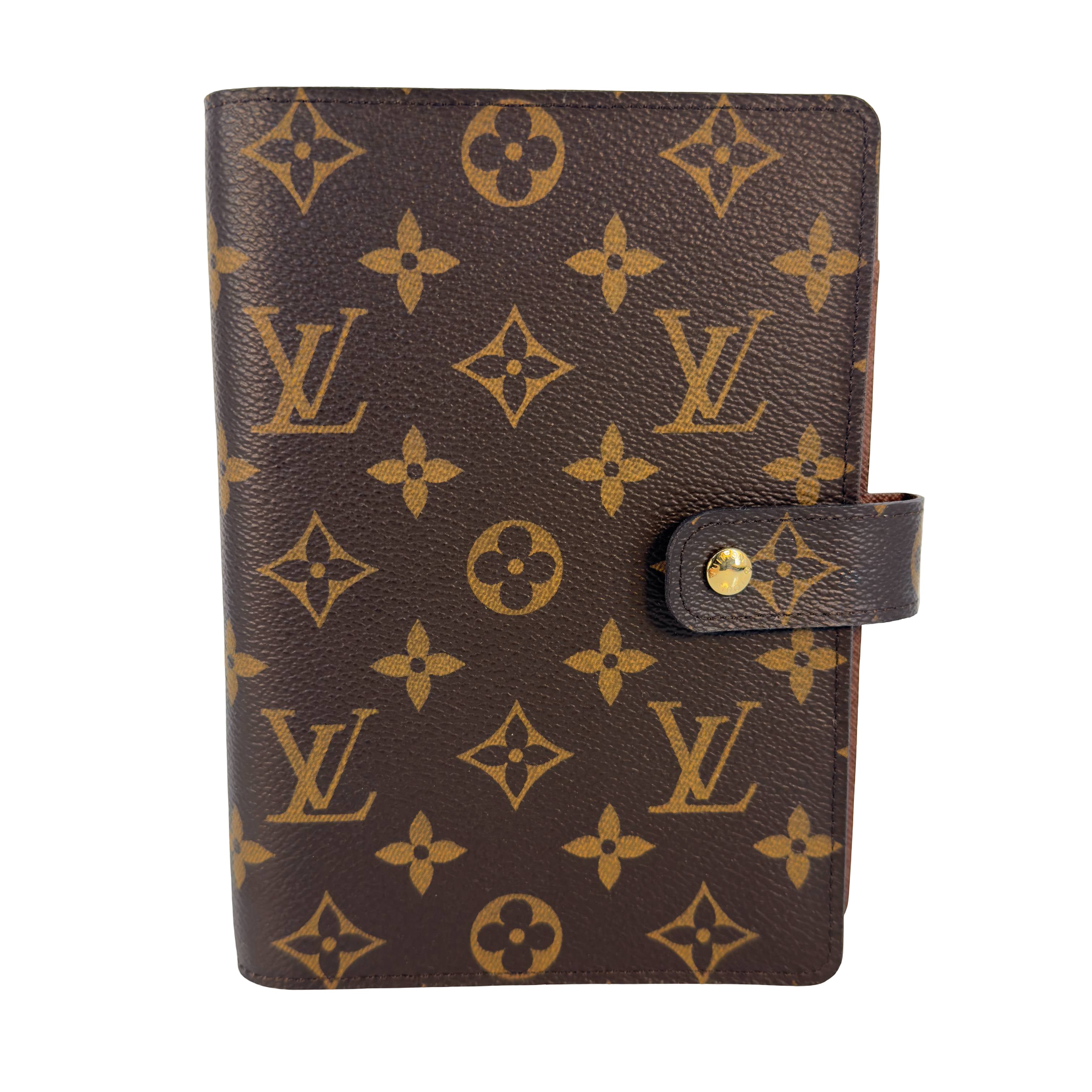 Louis Vuitton Agenda MM Braun Monogram Canvas
