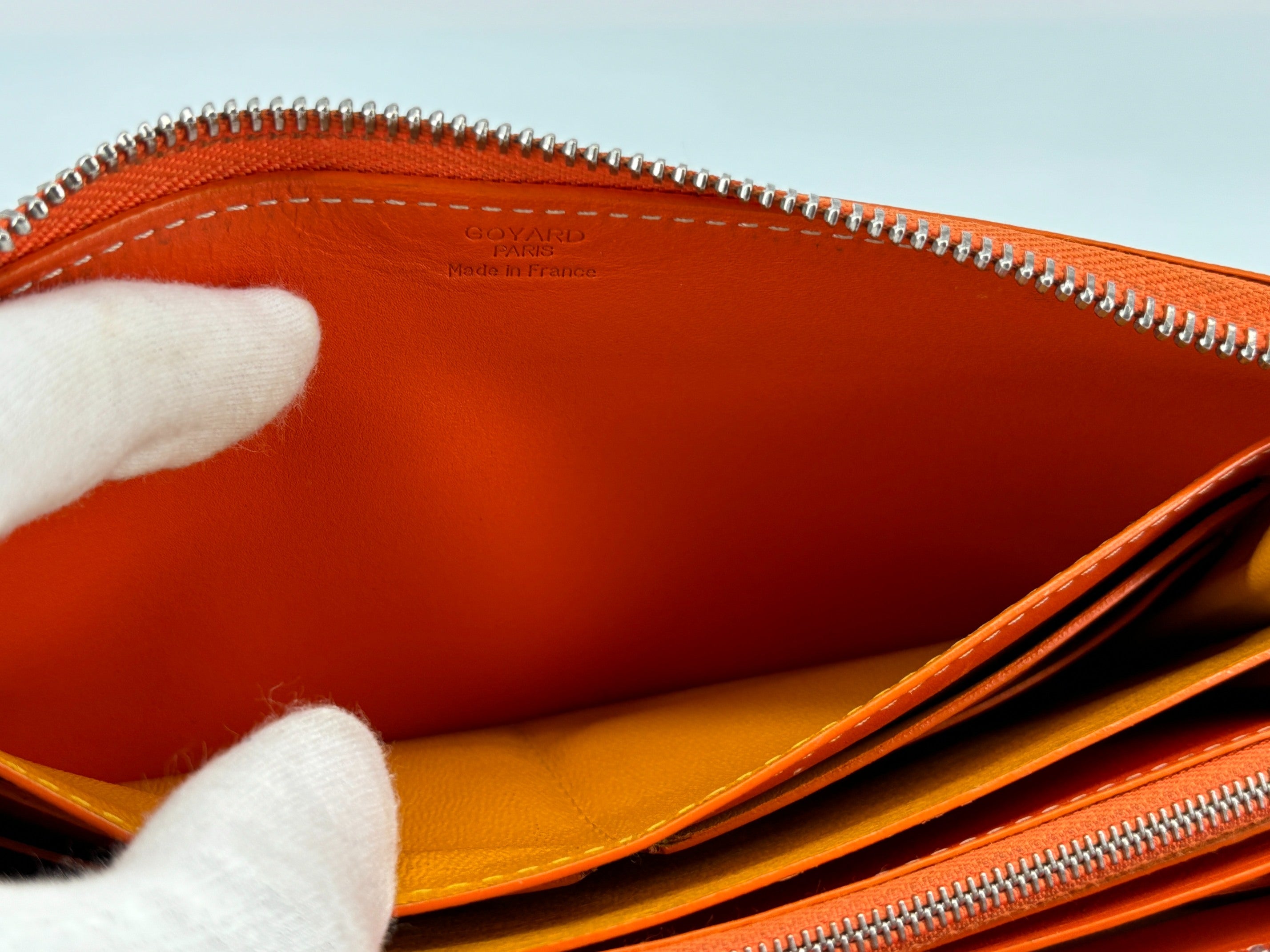 Goyard Matignon Zippy Wallet Orange Monogram