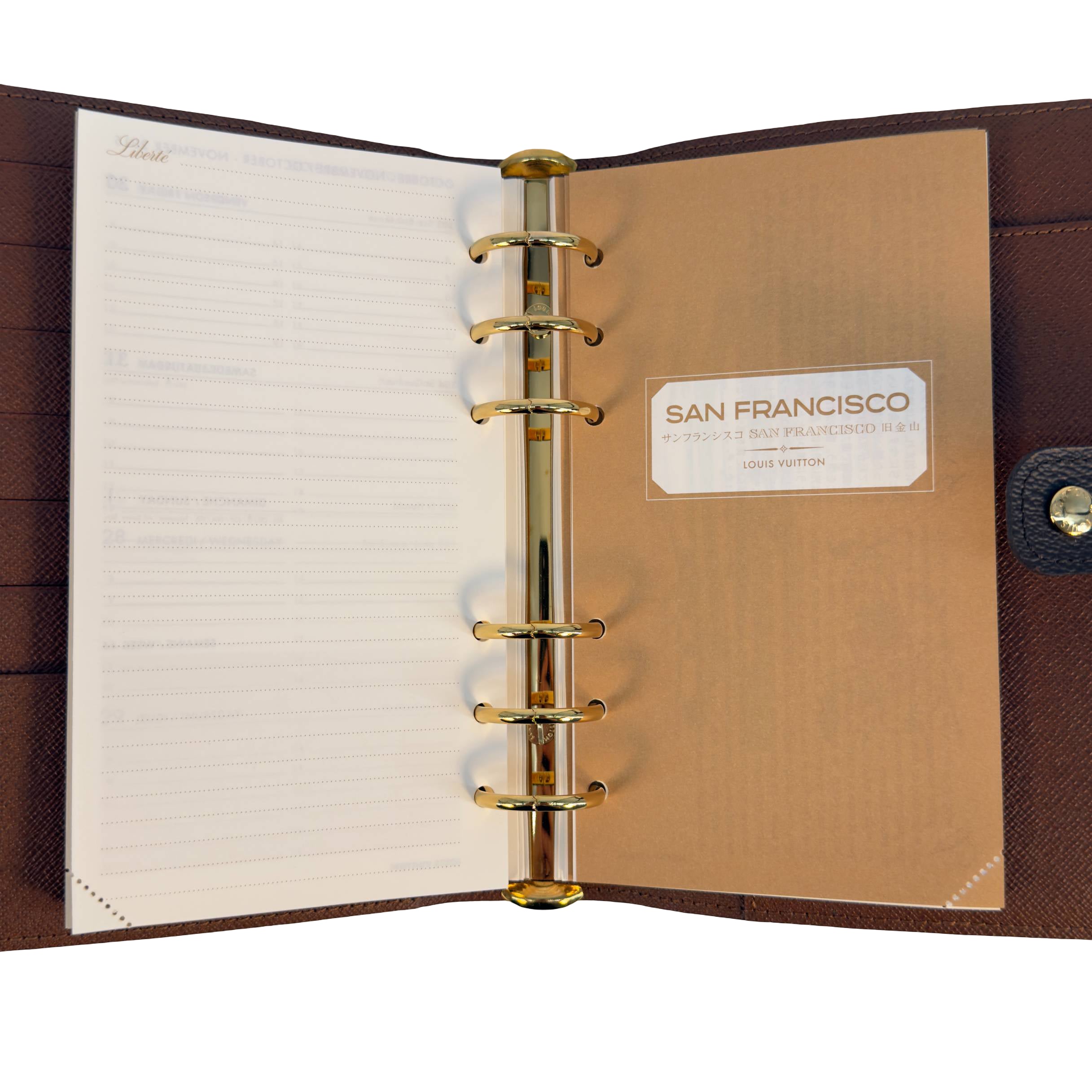 Louis Vuitton Agenda MM Braun Monogram Canvas