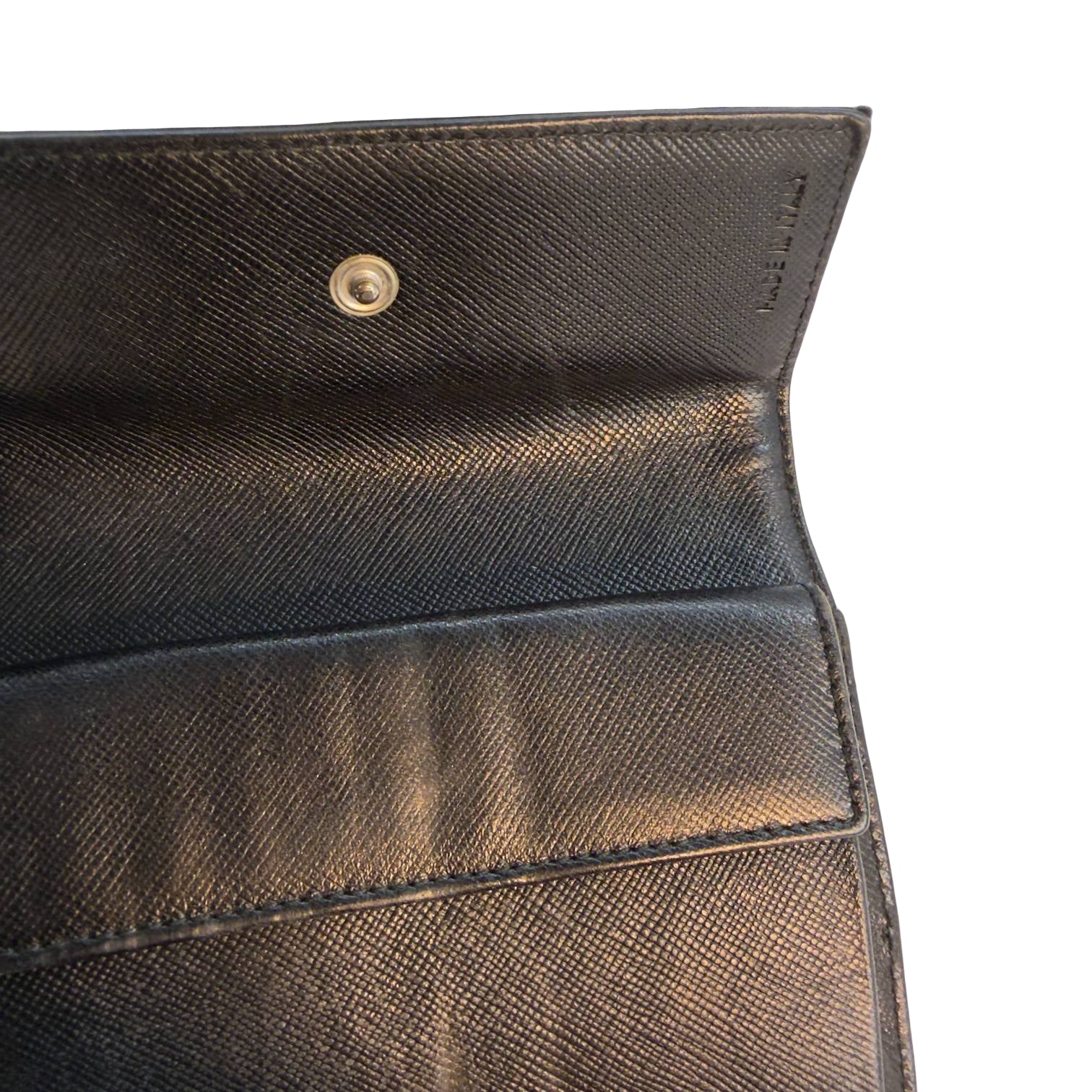 Prada Tri-Fold Wallet Schwarz Nylon
