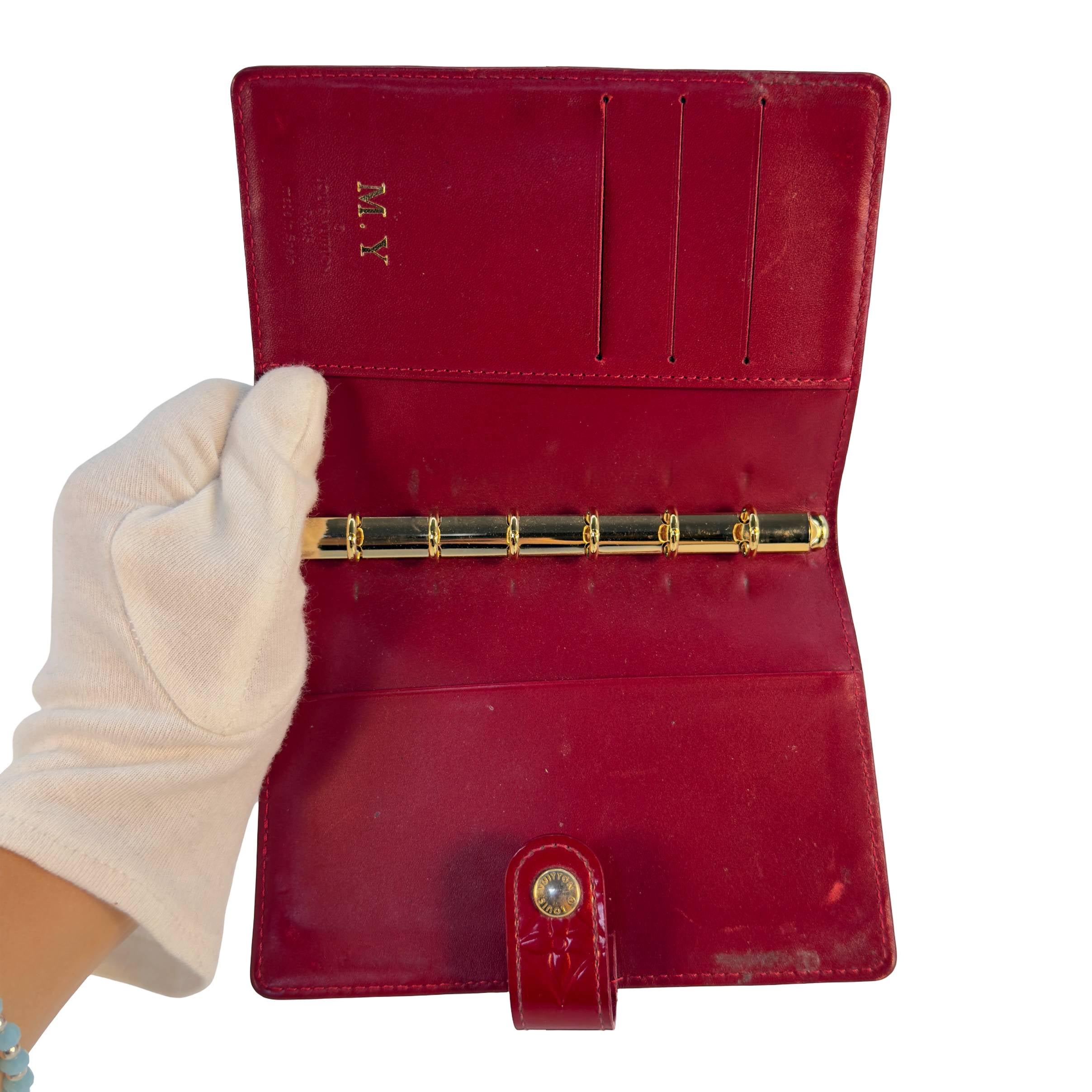 Louis Vuitton Agenda PM Rot Vernis Leder