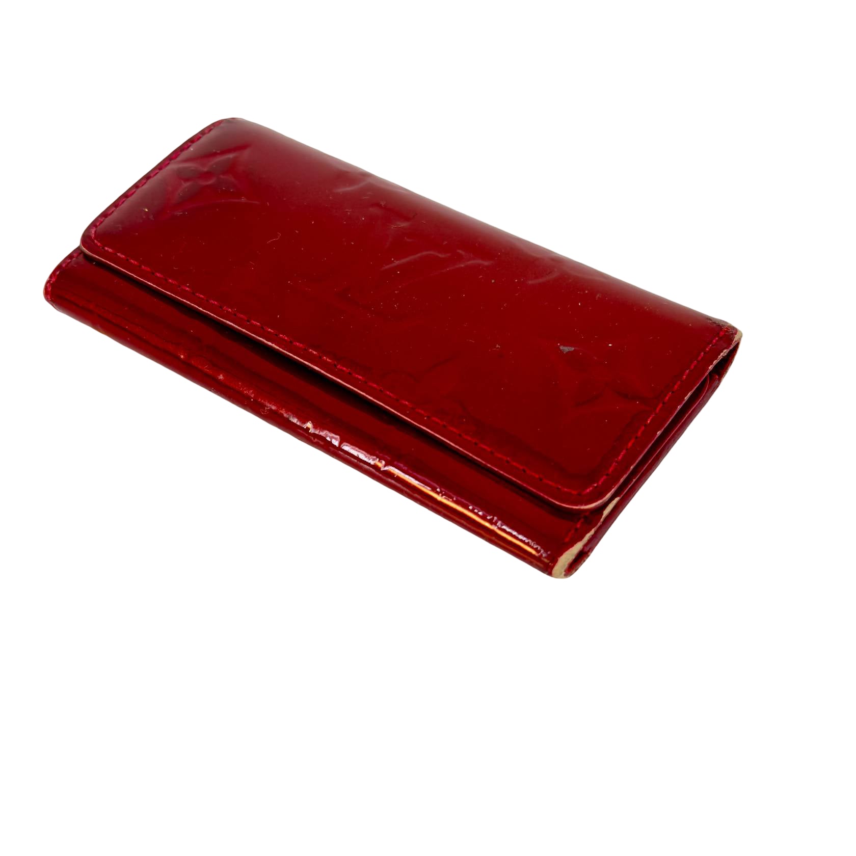 Louis Vuitton Multiclés Schlüsseletui Rot Vernis Leder