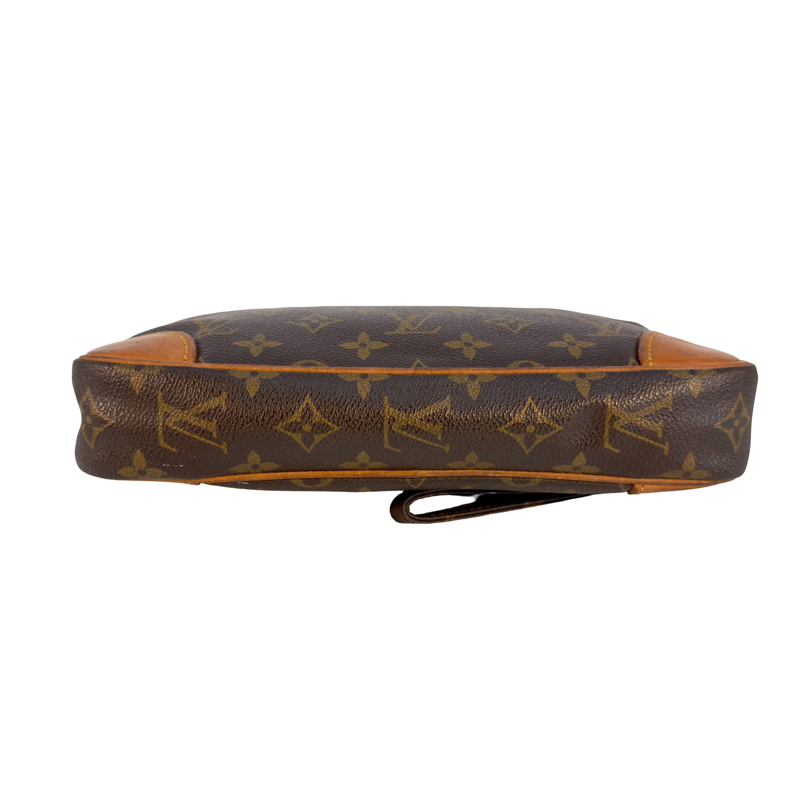 Louis Vuitton Pochette Marly Dragonne Clutch Braun Monogram Canvas