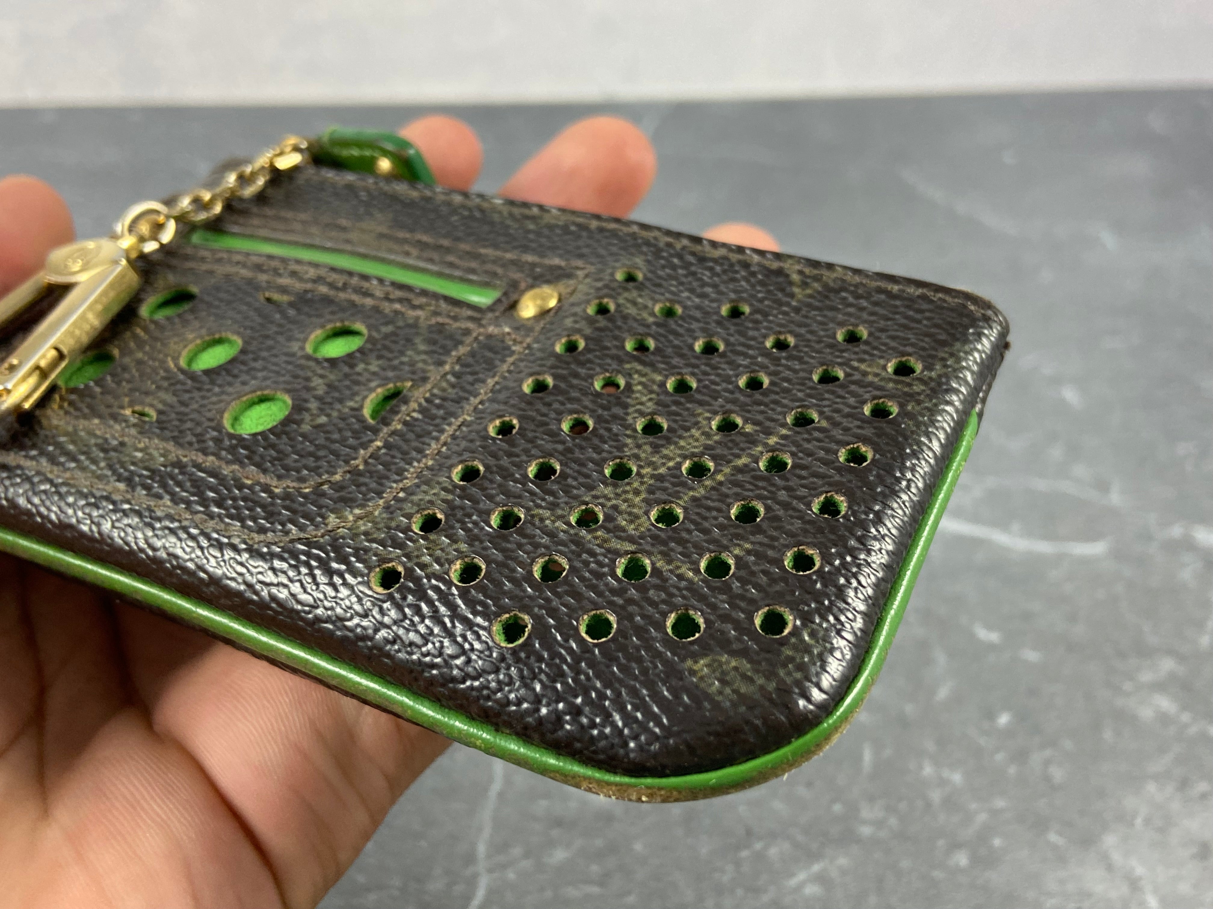 Louis Vuitton Perforated Pochette Cles Key Pouch Monogram Canvas