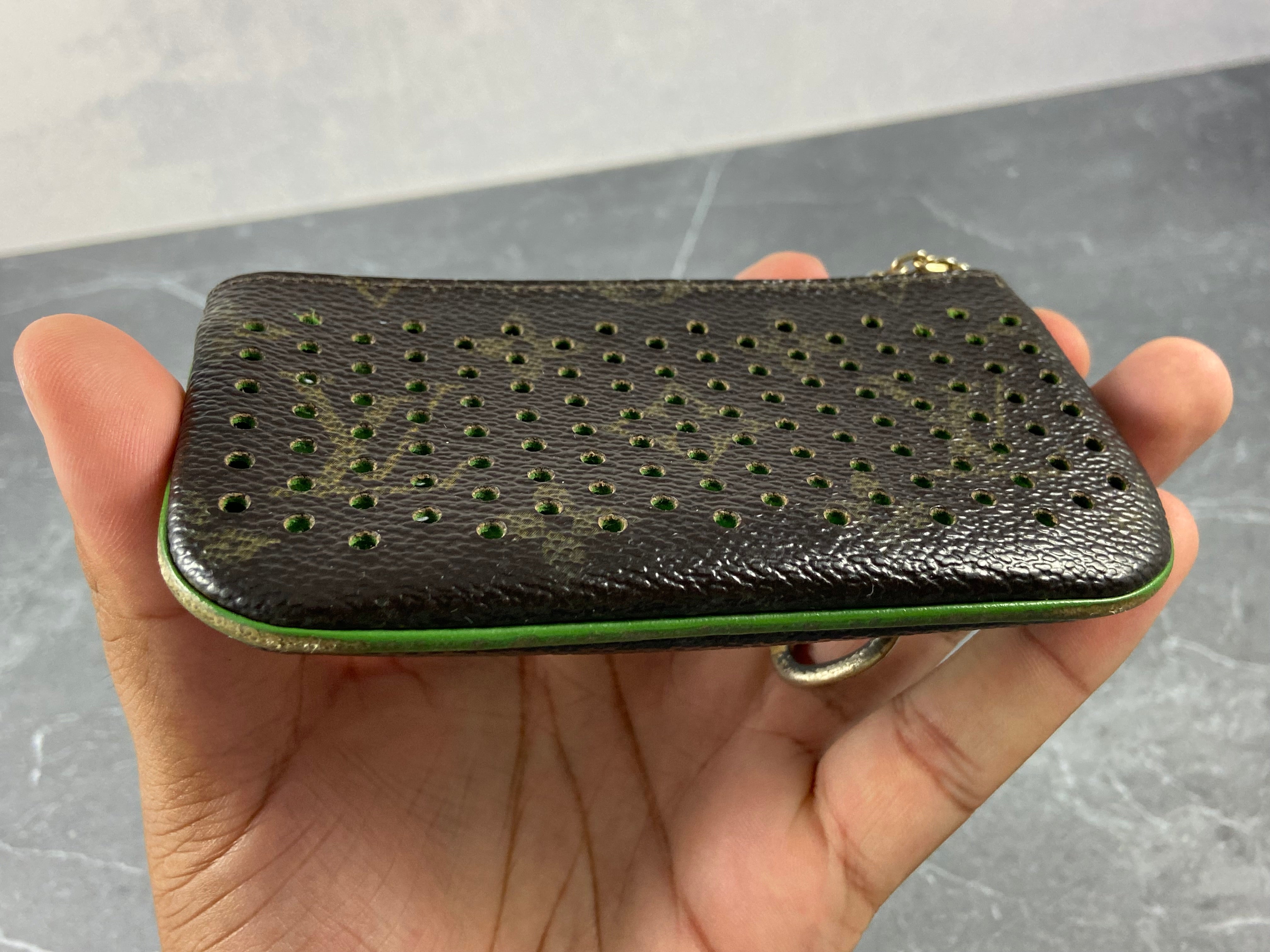 Louis Vuitton Perforated Pochette Cles Key Pouch Monogram Canvas