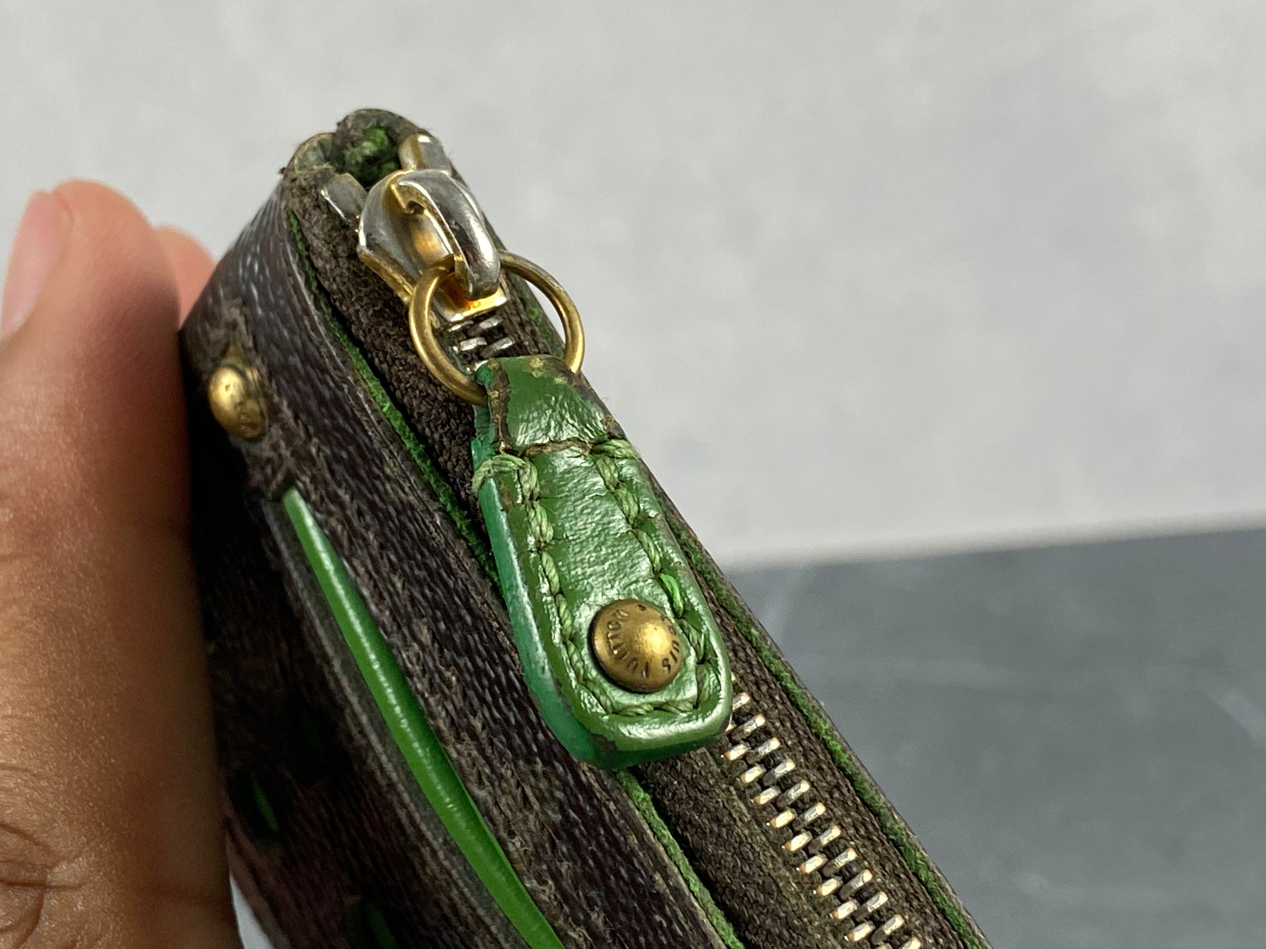 Louis Vuitton Perforated Pochette Cles Key Pouch Monogram Canvas