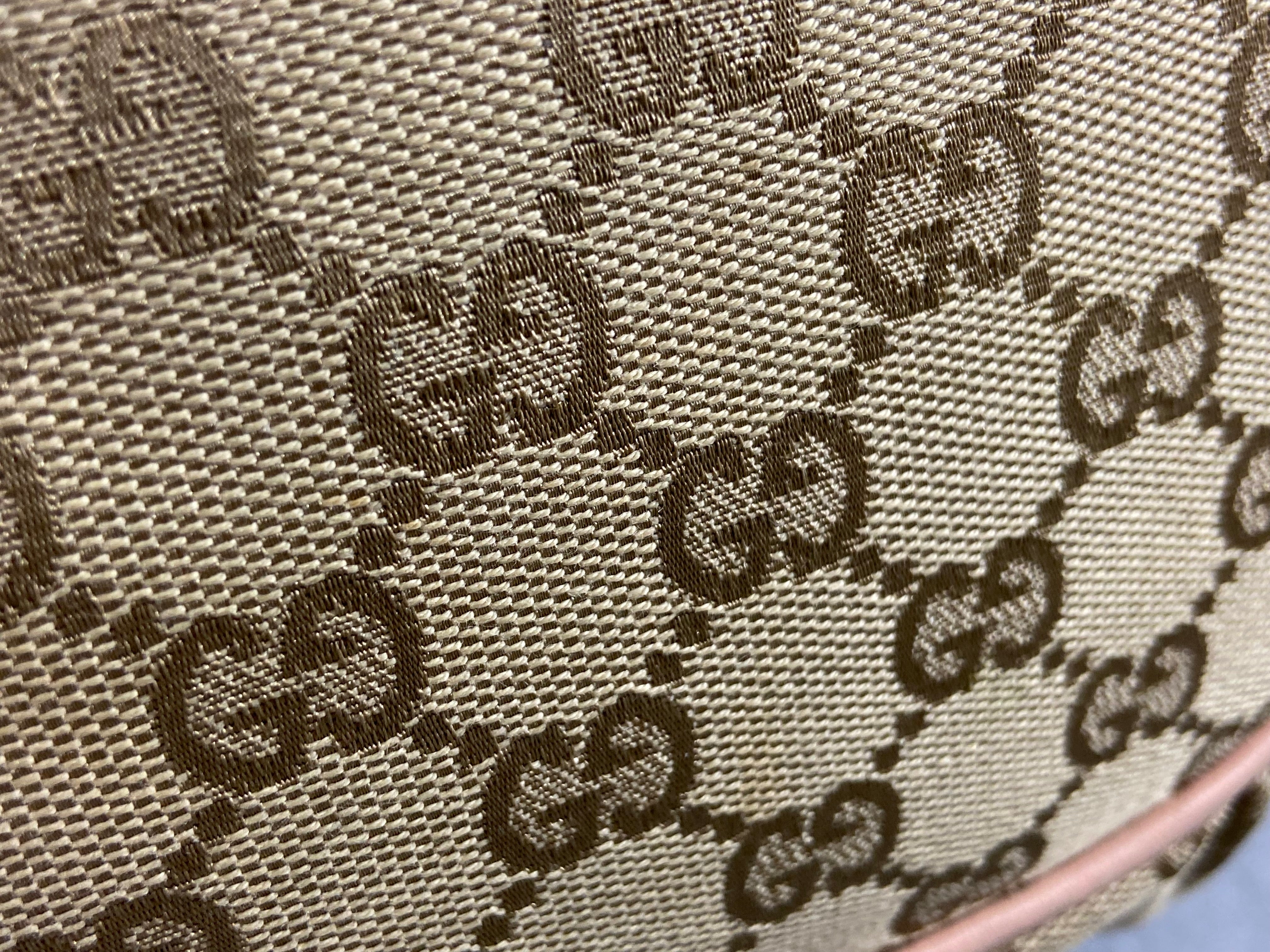 Gucci Handbag Beige GG Monogram + Pink Leather