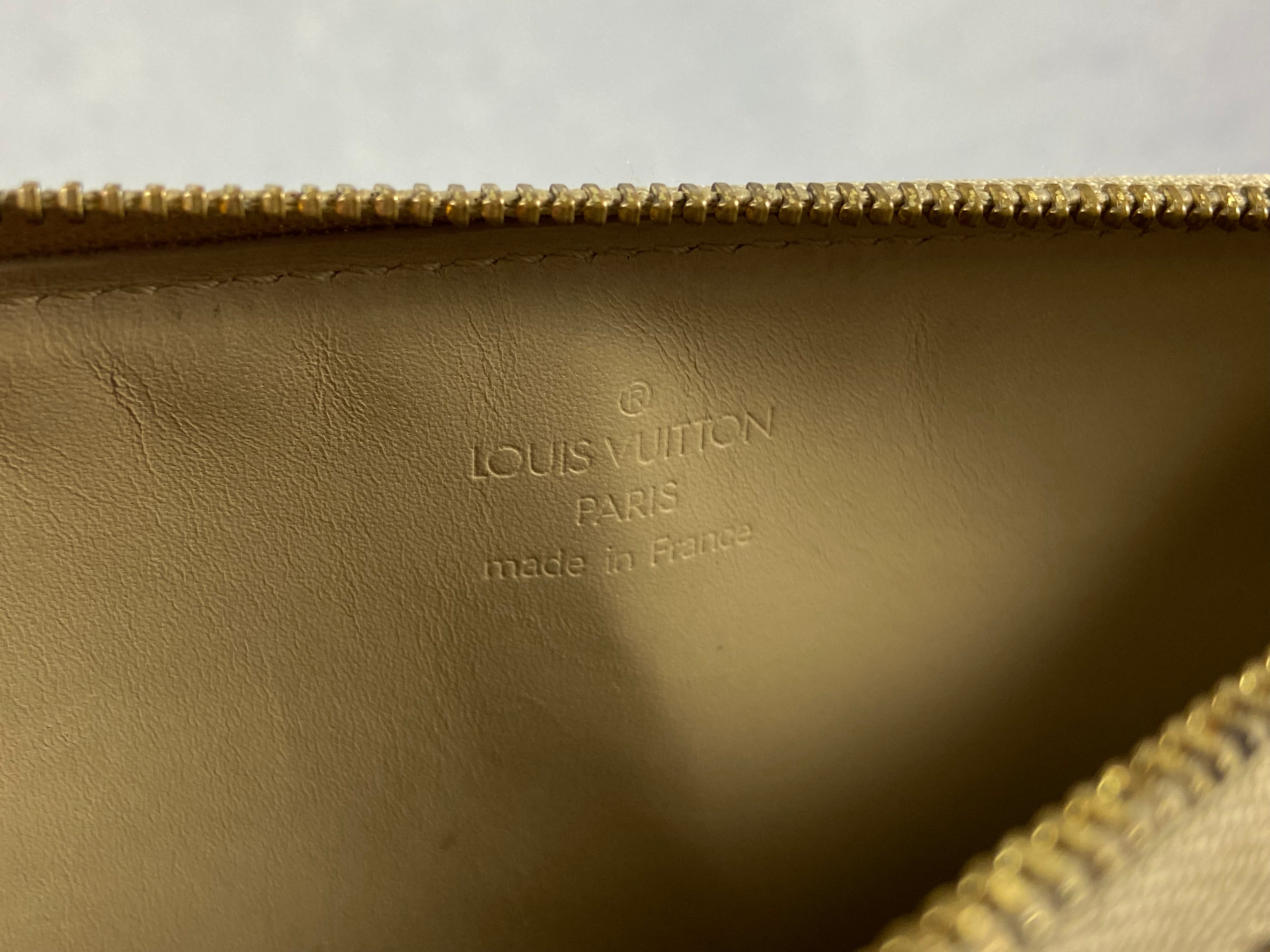 Louis Vuitton Pochette Lexington Yellow Vernis Monogram Leather